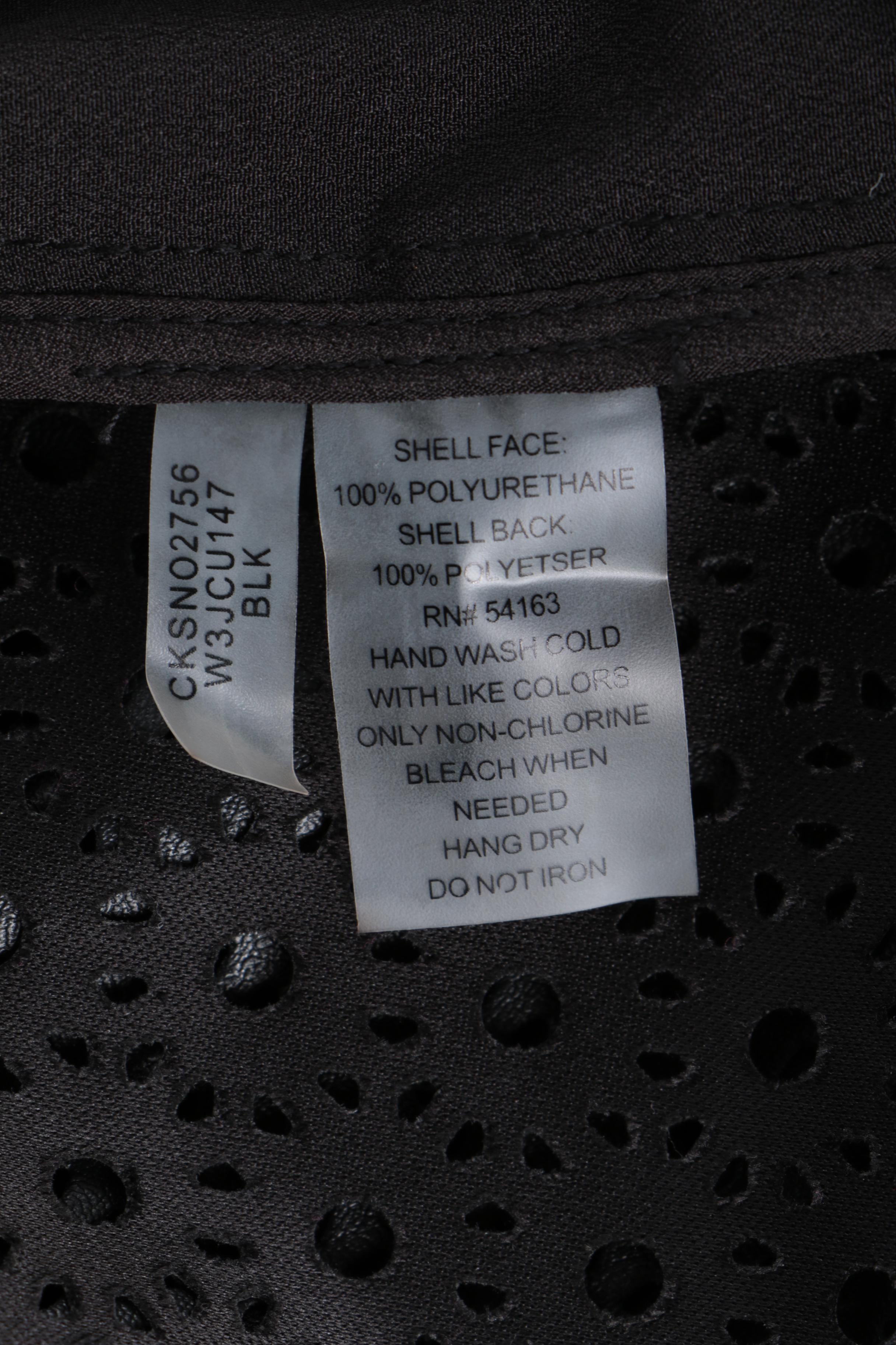 Calvin Klein Faux Leather Tunic Jacket with Lord & Taylor Leather Skirt