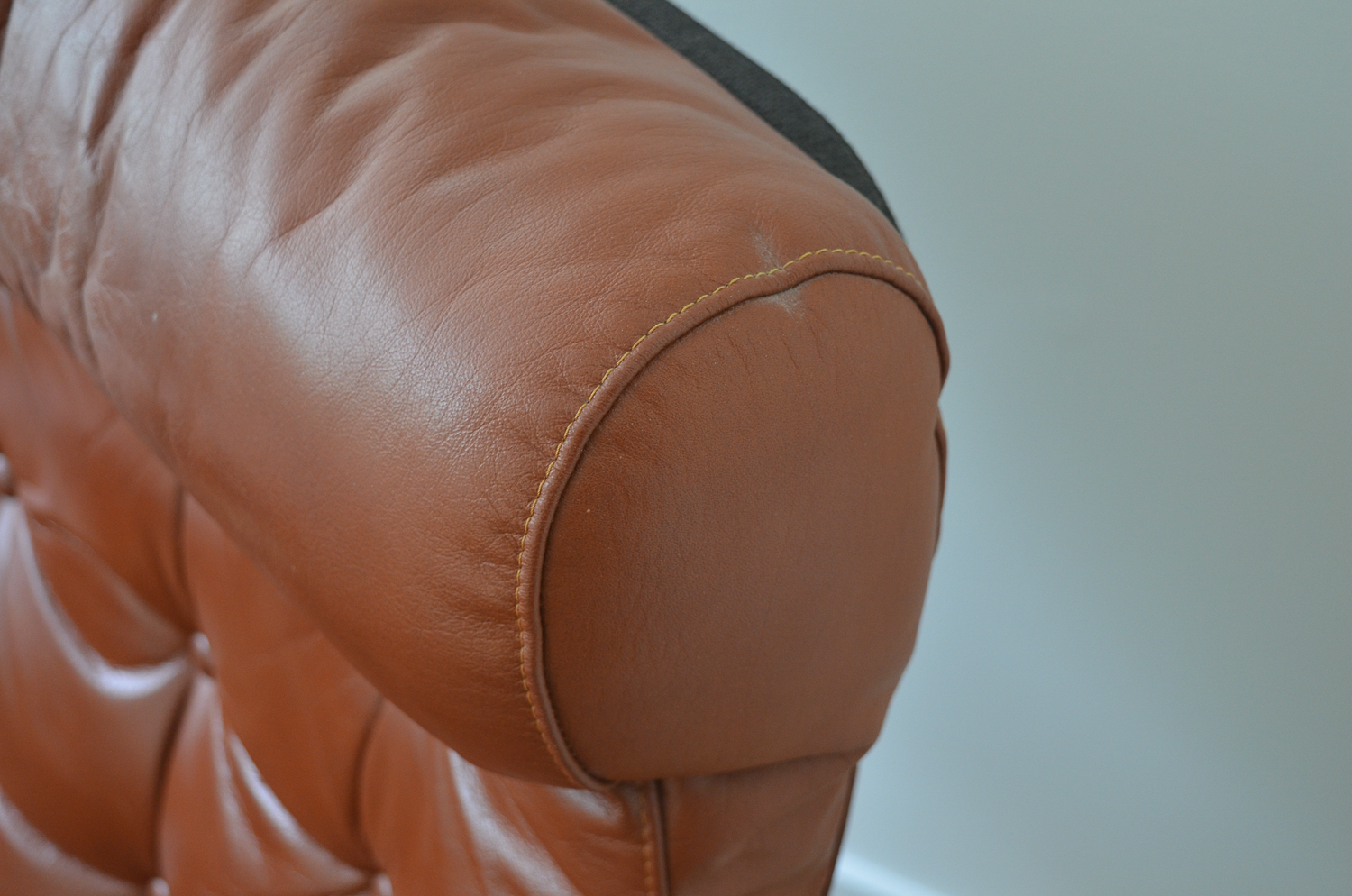 Danish Modern Leather Stressless Amigo Reclining Chair & Ottoman Grouping by Ekornes