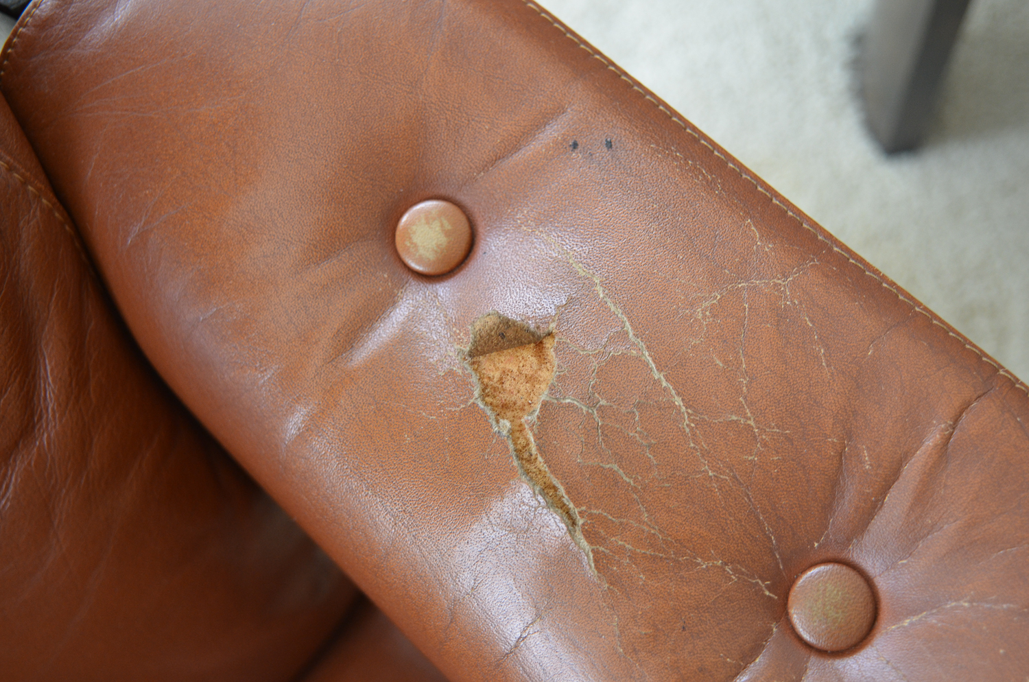 Danish Modern Leather Stressless Amigo Reclining Chair & Ottoman Grouping by Ekornes