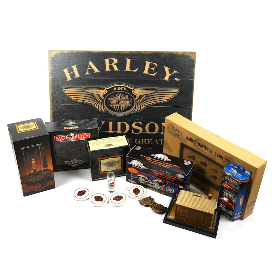 Variety of Harley-Davidson Collectibles