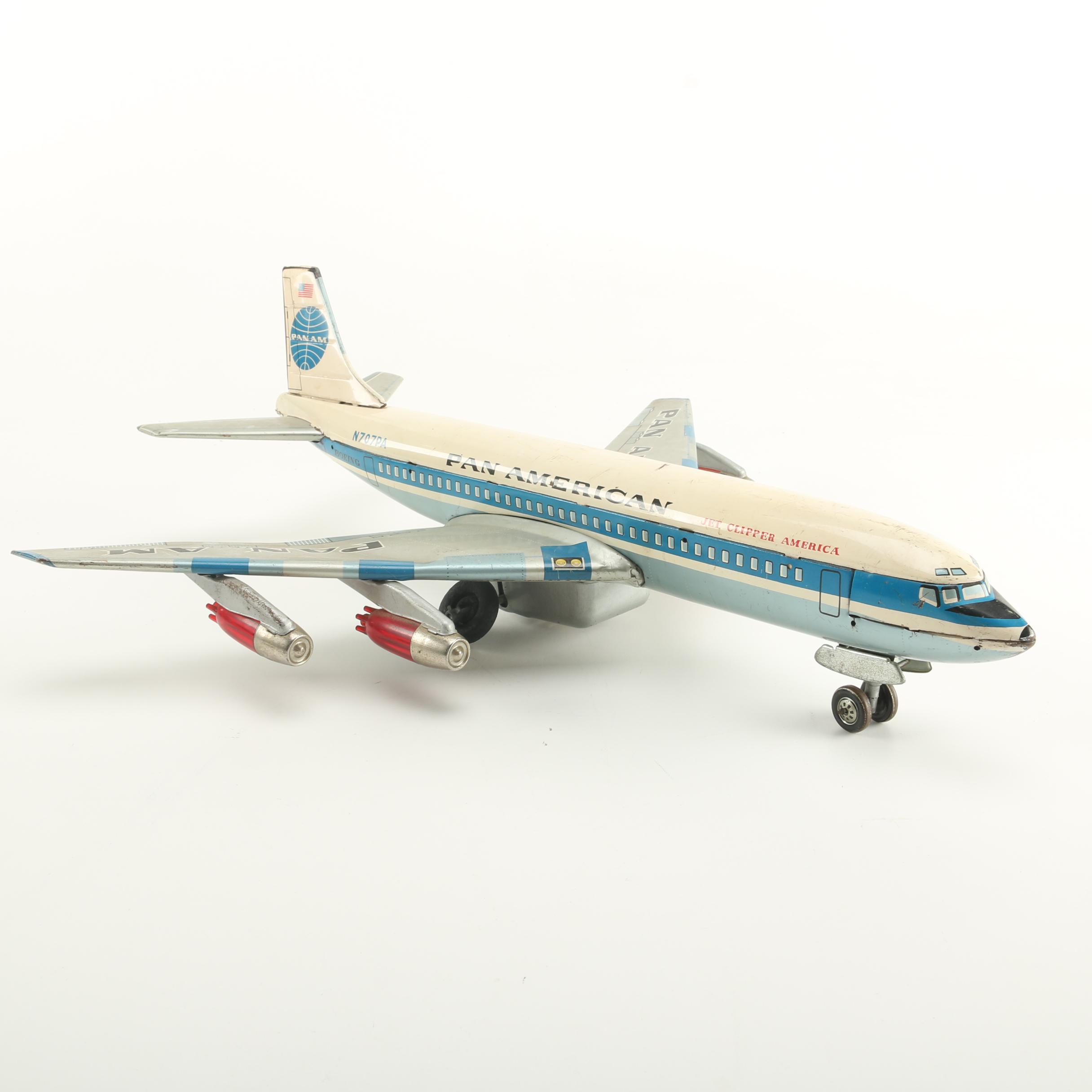 Vintage Pan American N707PA Boeing Passenger Plane Replica