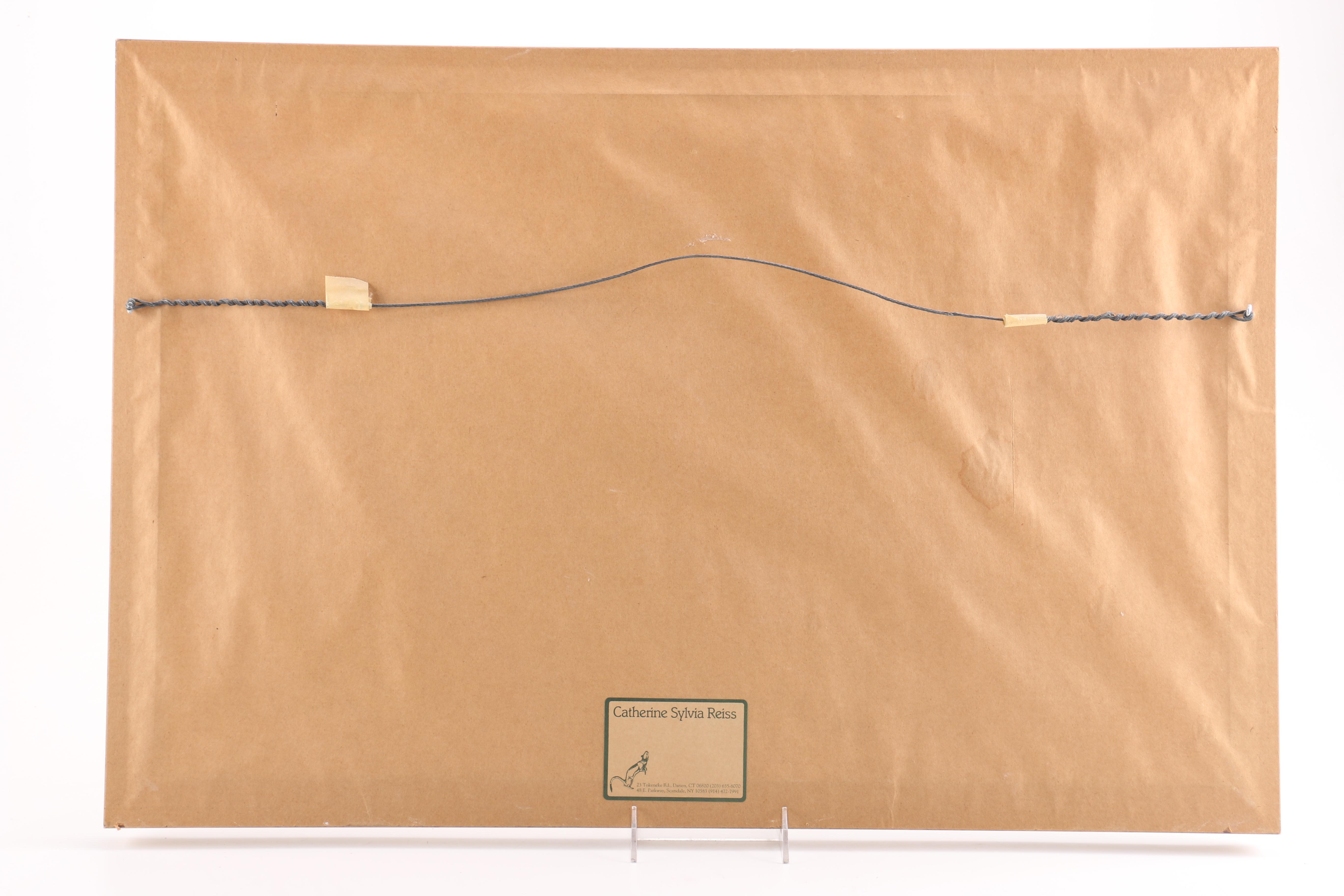 Luth Watercolor Landscape of Twilight Setting With Lighthouse and Deer