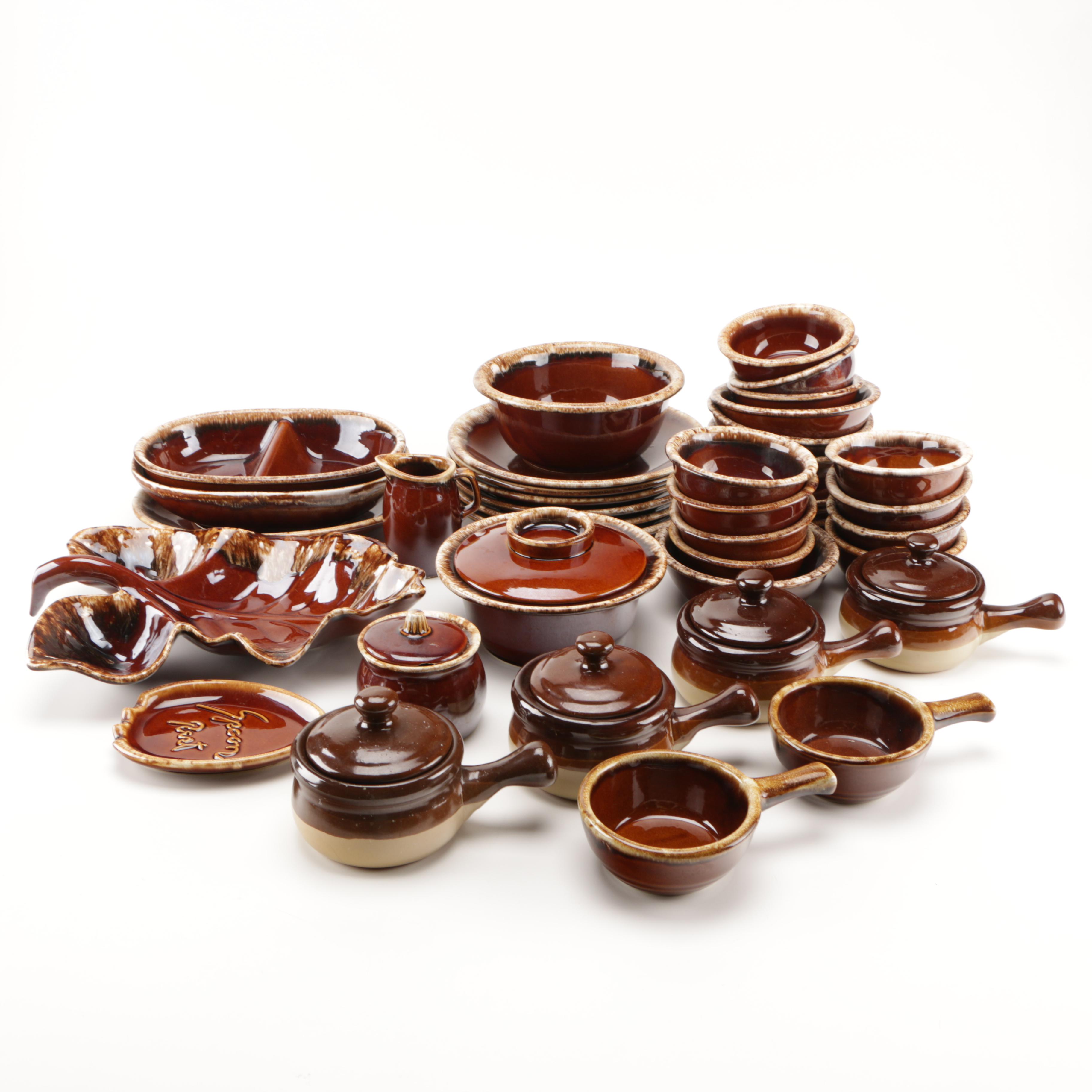 Large Collection of Hull and Monmouth Pottery Tableware