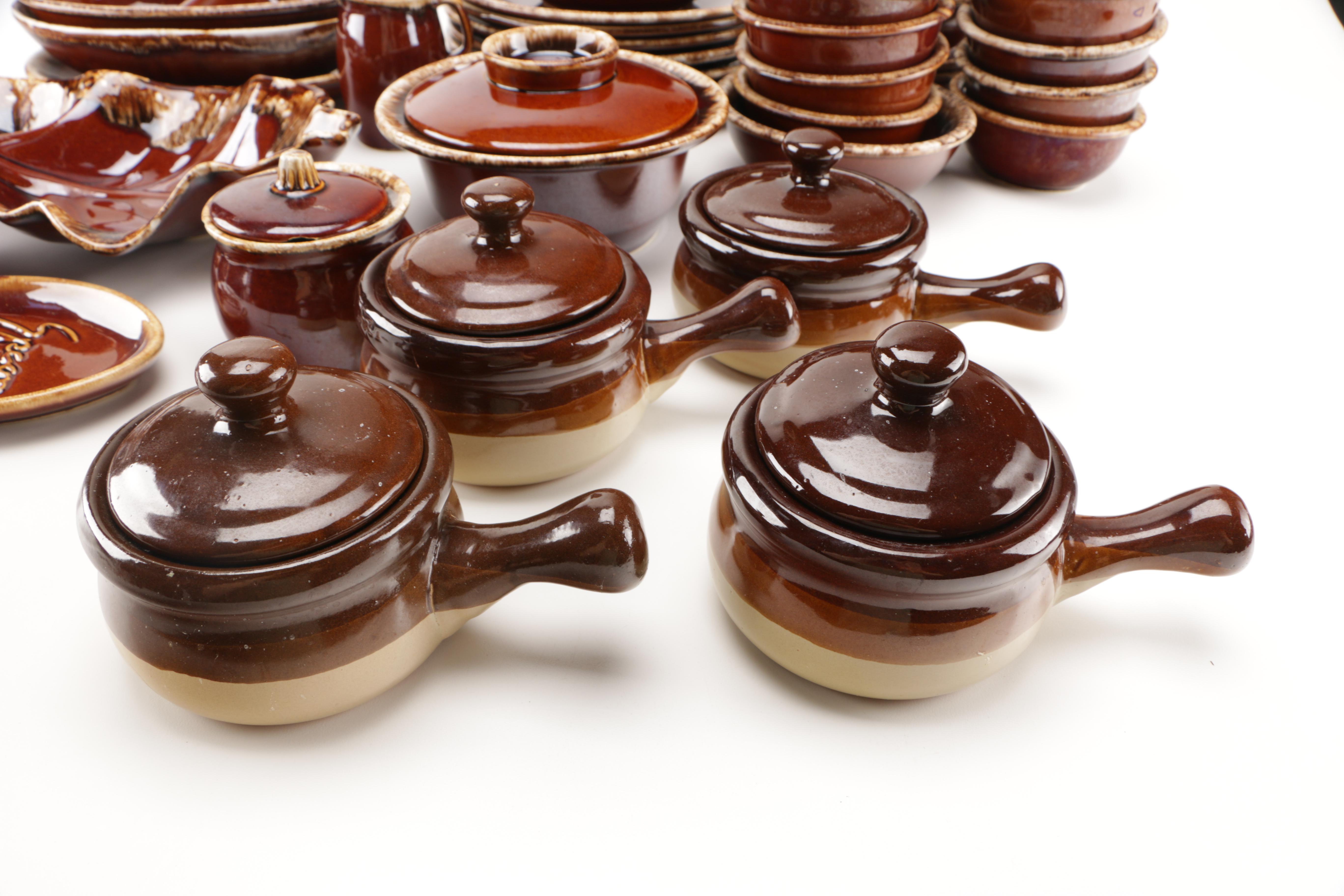 Large Collection of Hull and Monmouth Pottery Tableware