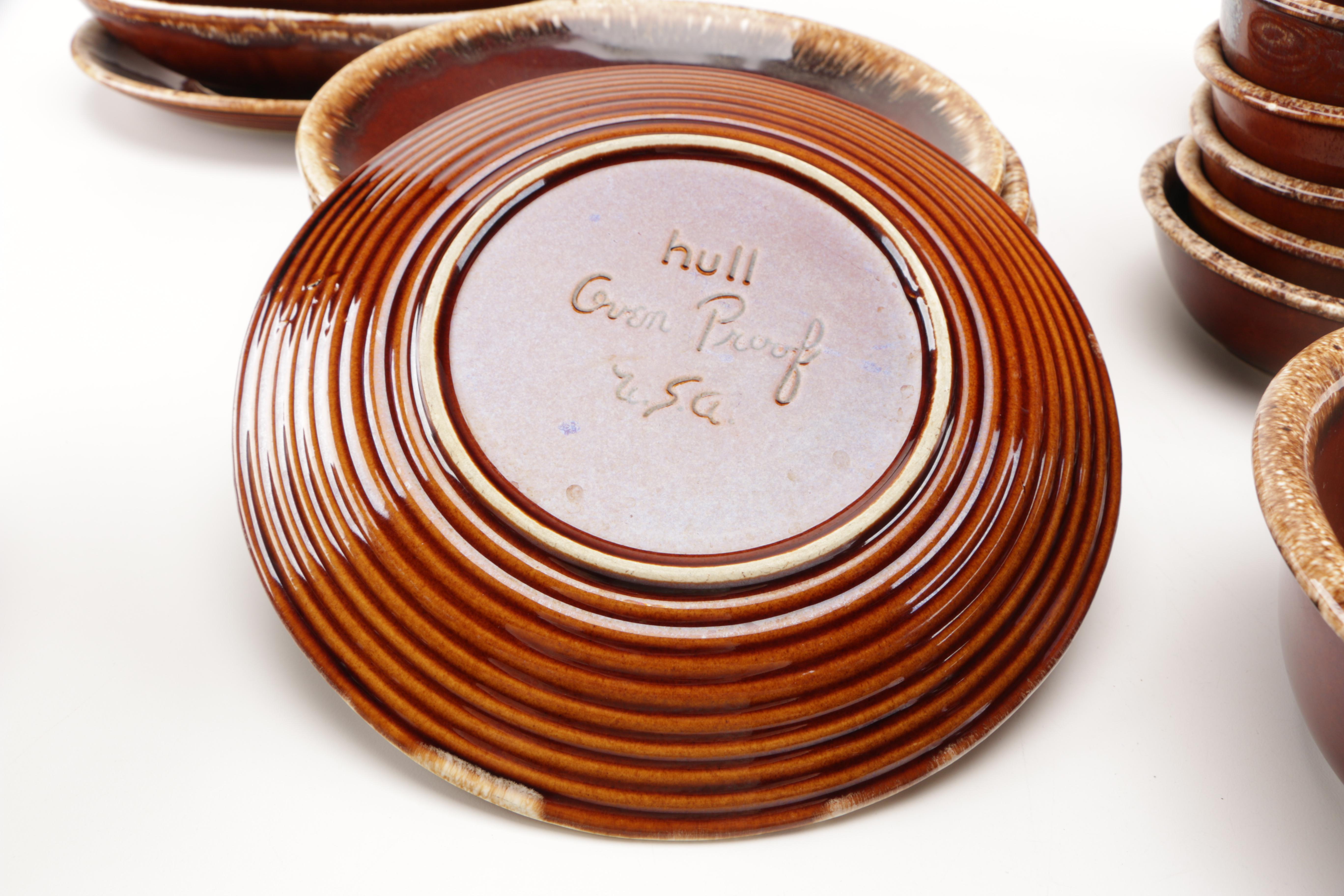 Large Collection of Hull and Monmouth Pottery Tableware