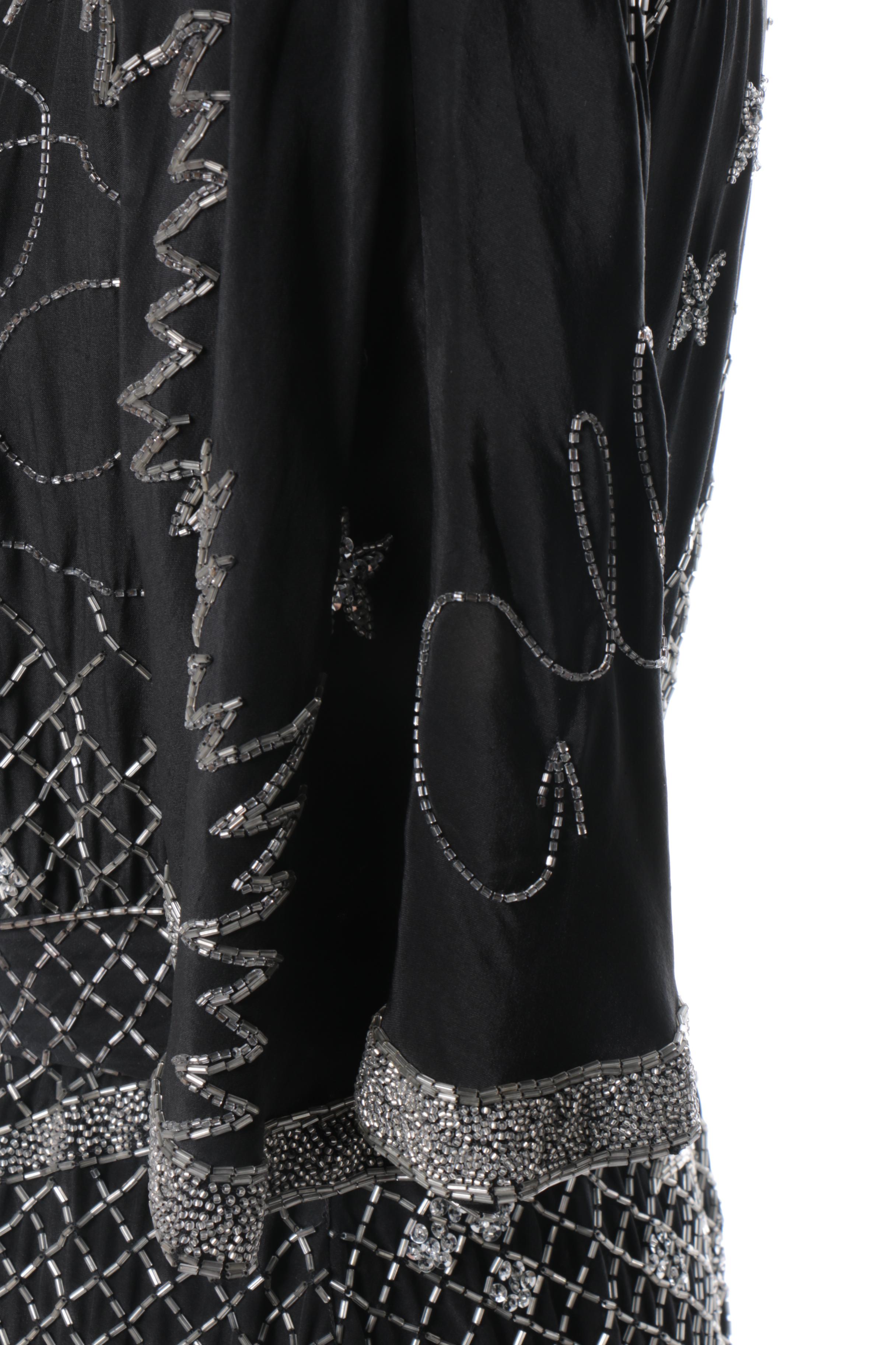 Neiman Marcus Black Embellished  Dress