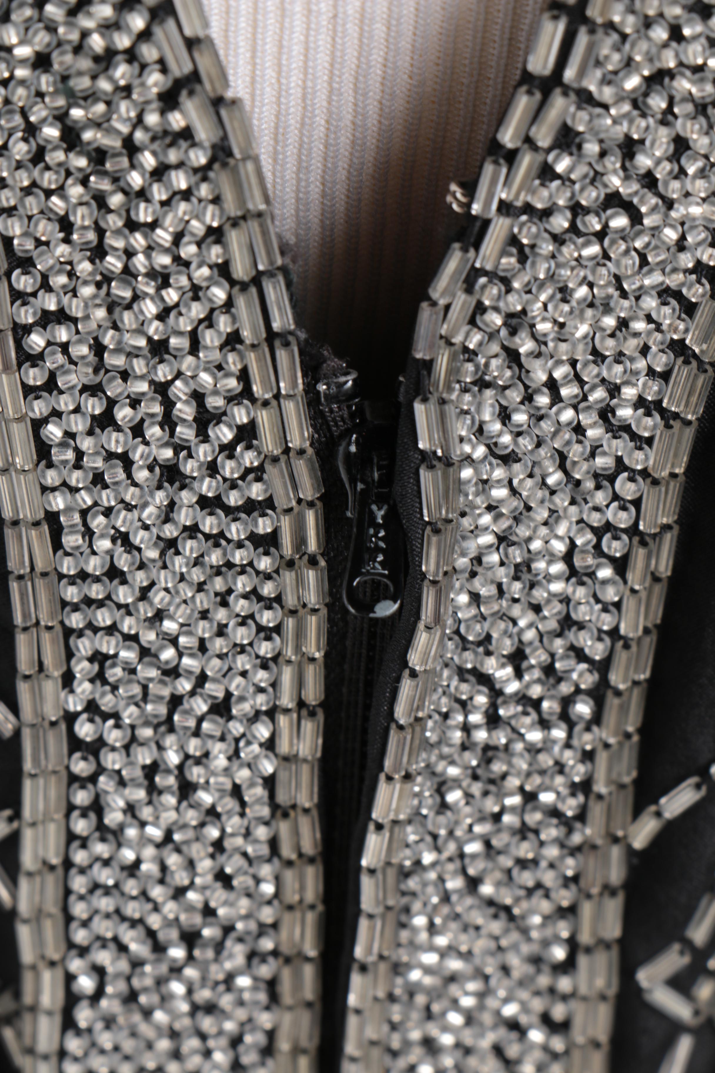 Neiman Marcus Black Embellished  Dress