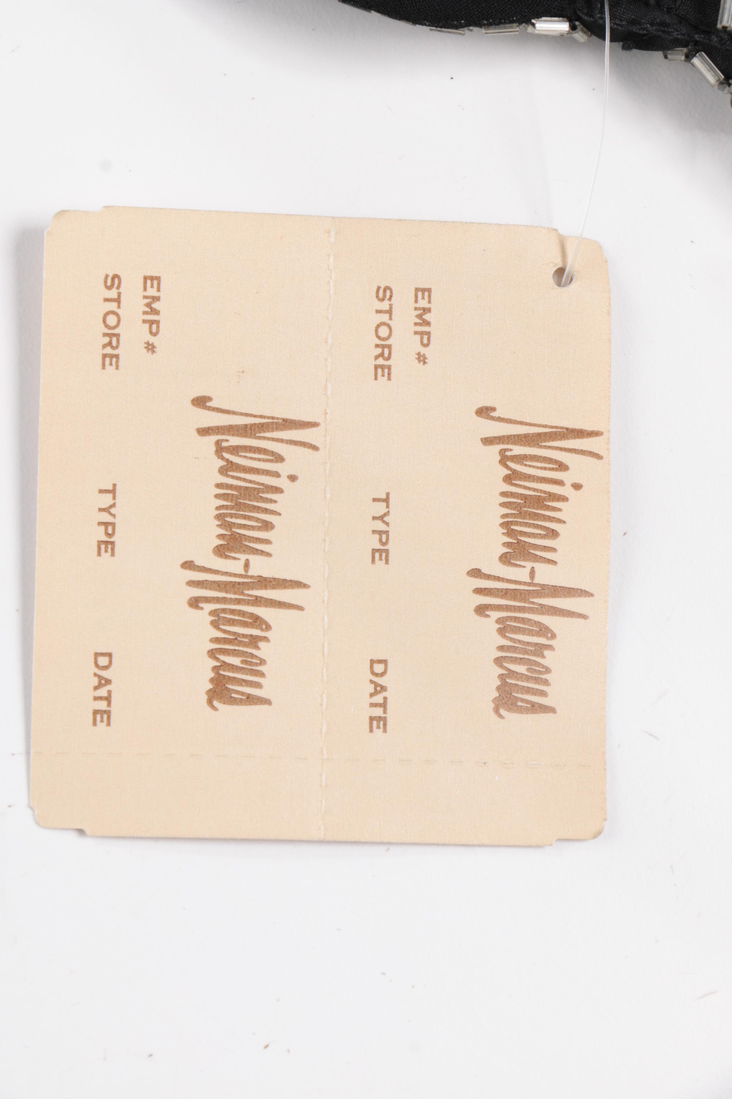 Neiman Marcus Black Embellished  Dress