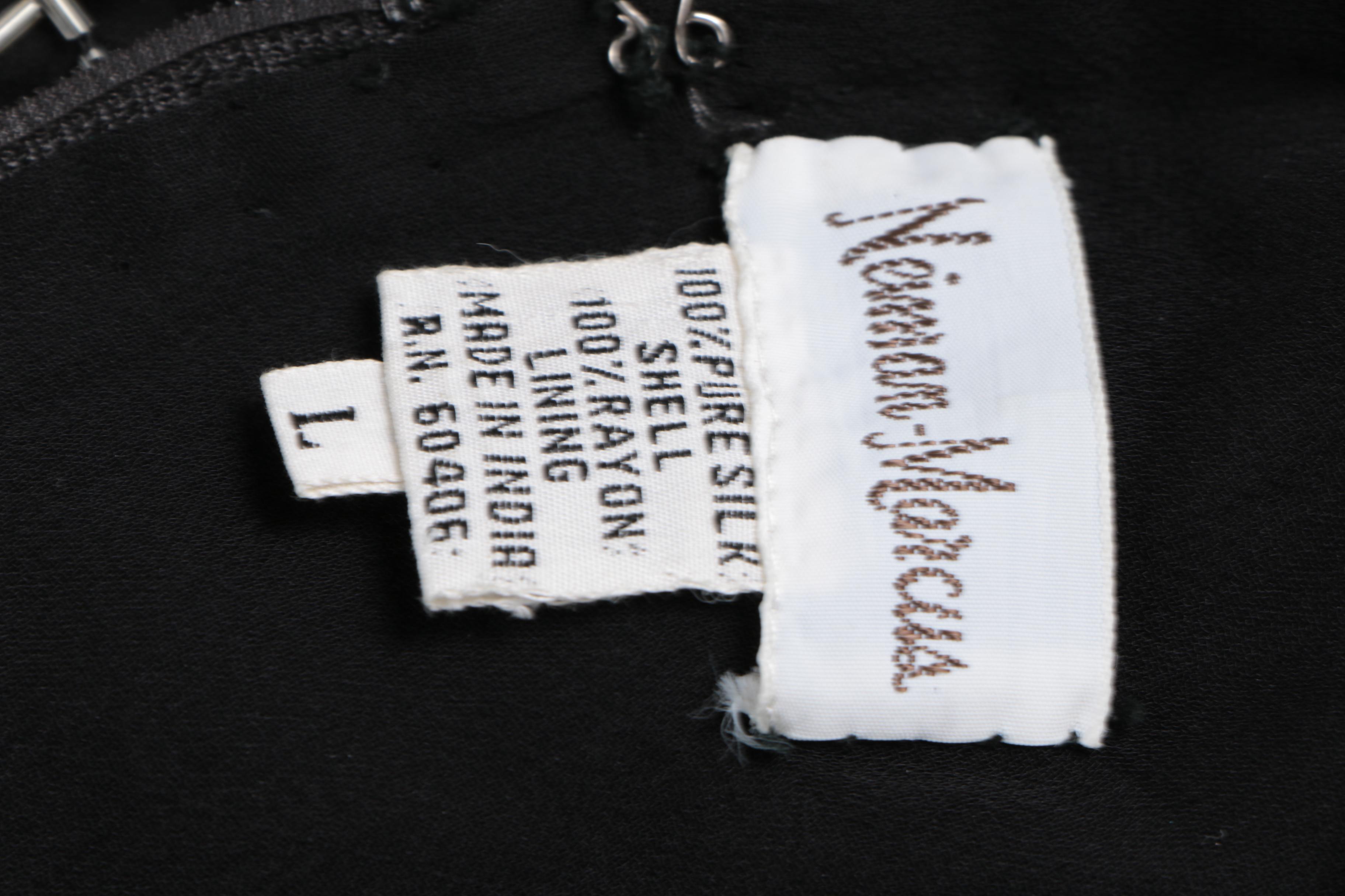 Neiman Marcus Black Embellished  Dress