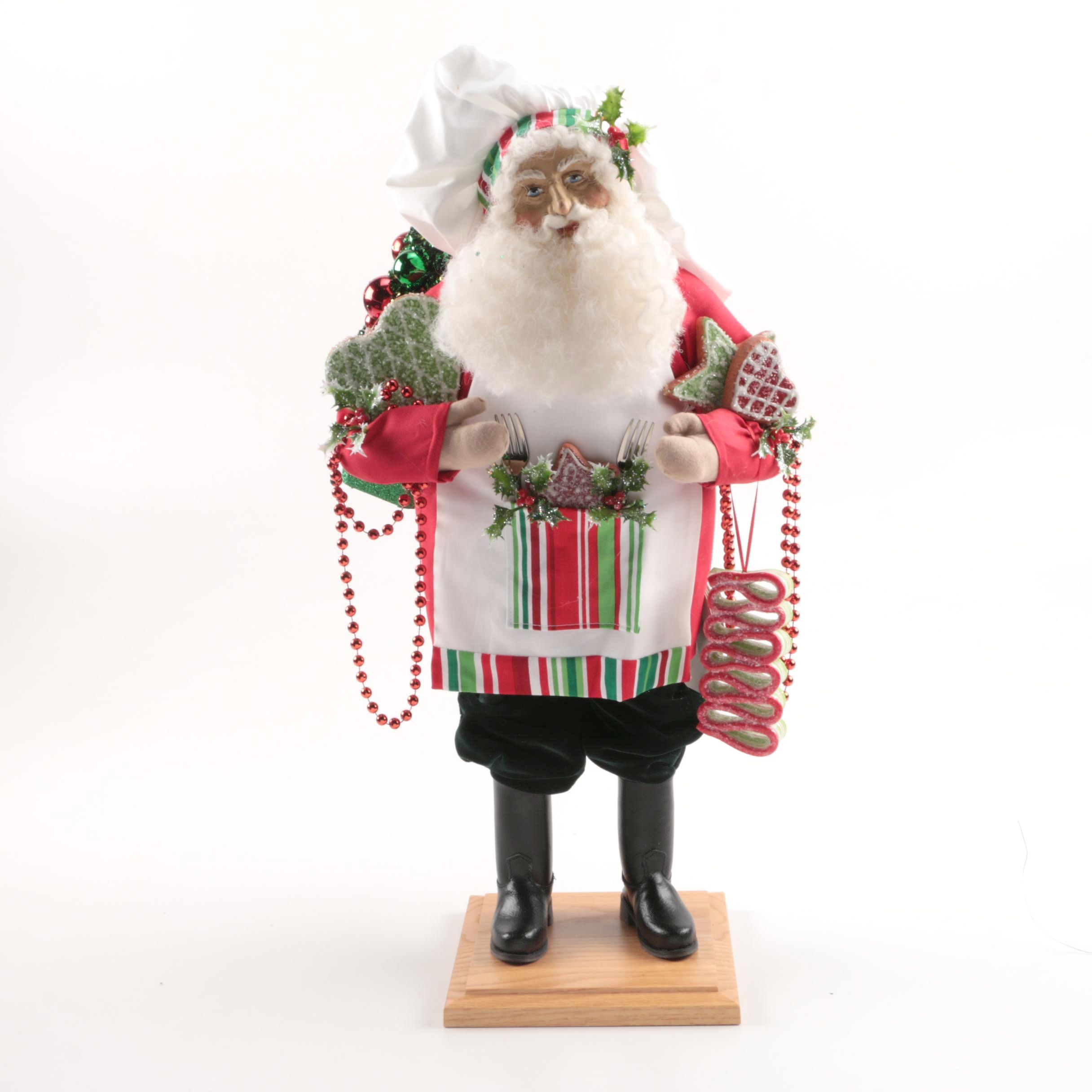 Lynn Haney "Christmas Pastries" Santa Claus Soft Sculpture