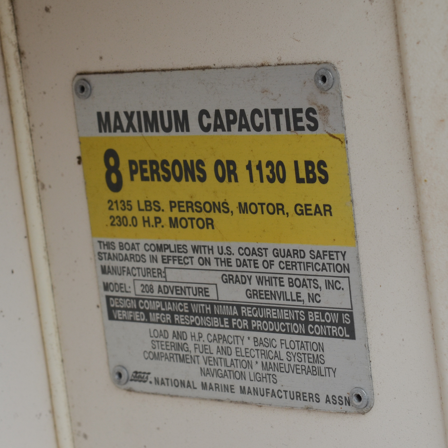 1990s Grady-White Adventure 208 Boat with Yamaha "V6 175" Motor and Trailer