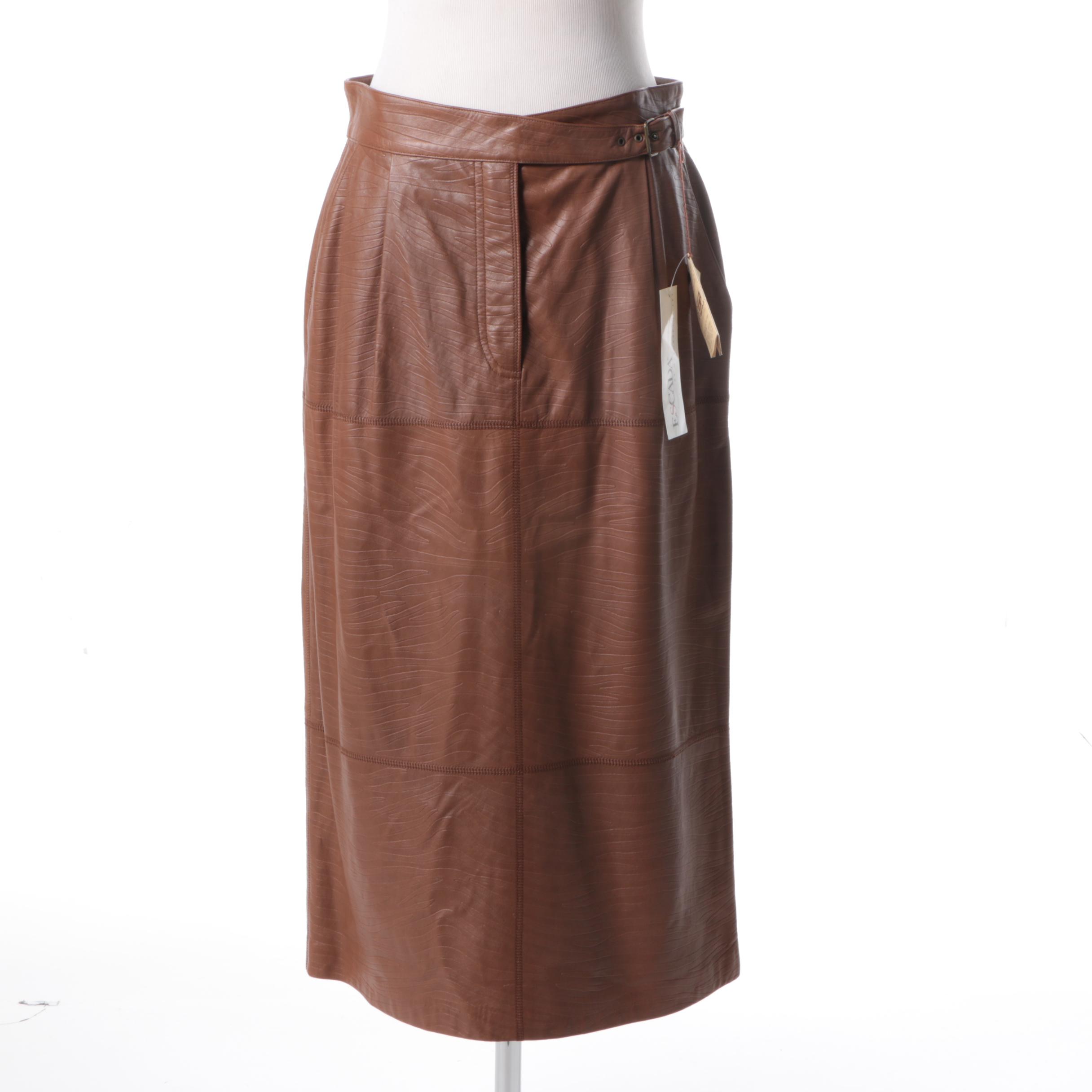 Escada Leather Skirt