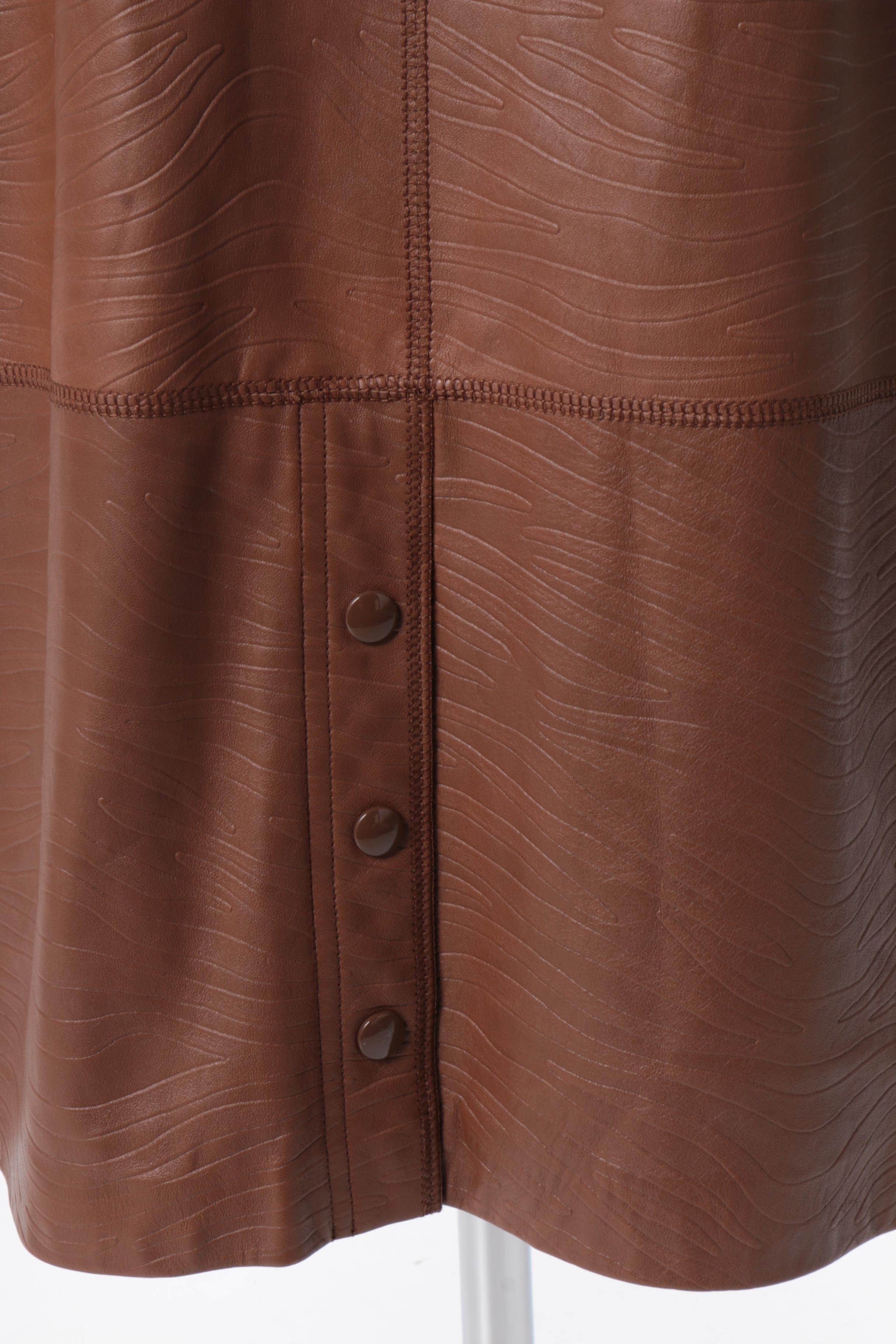 Escada Leather Skirt