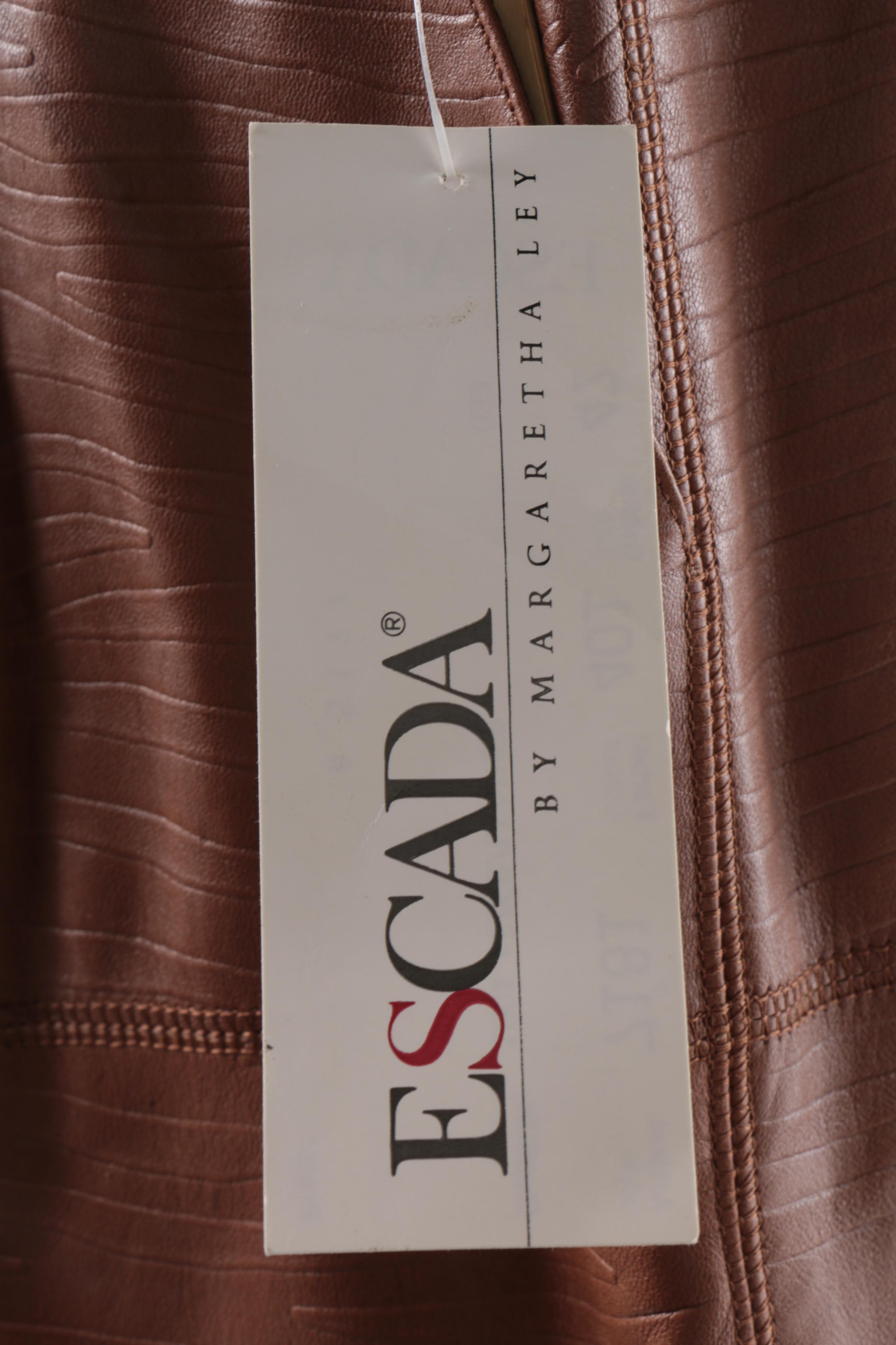 Escada Leather Skirt