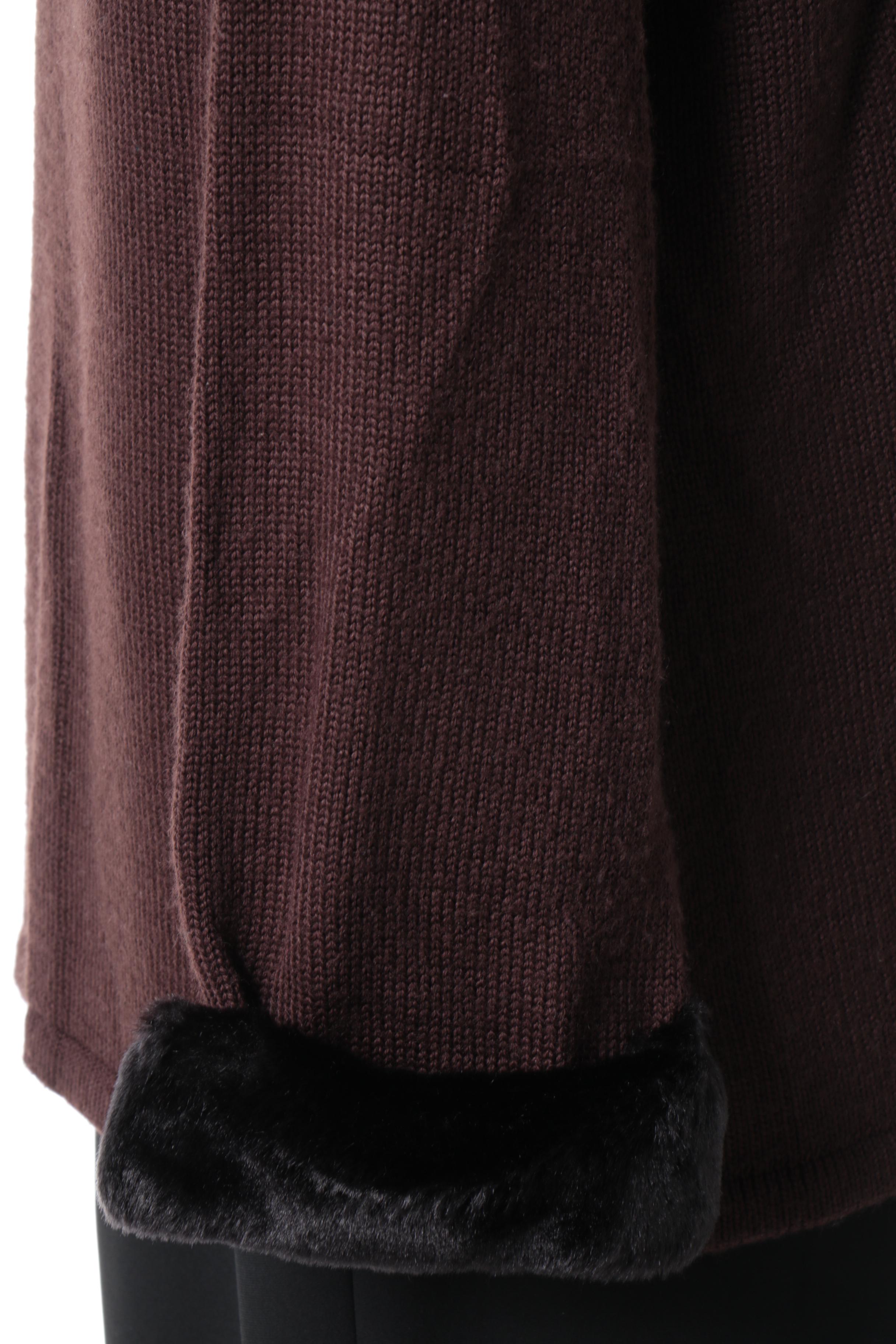 Nina Leonard Sweater With Faux Fur Collar and Jones New York Pants