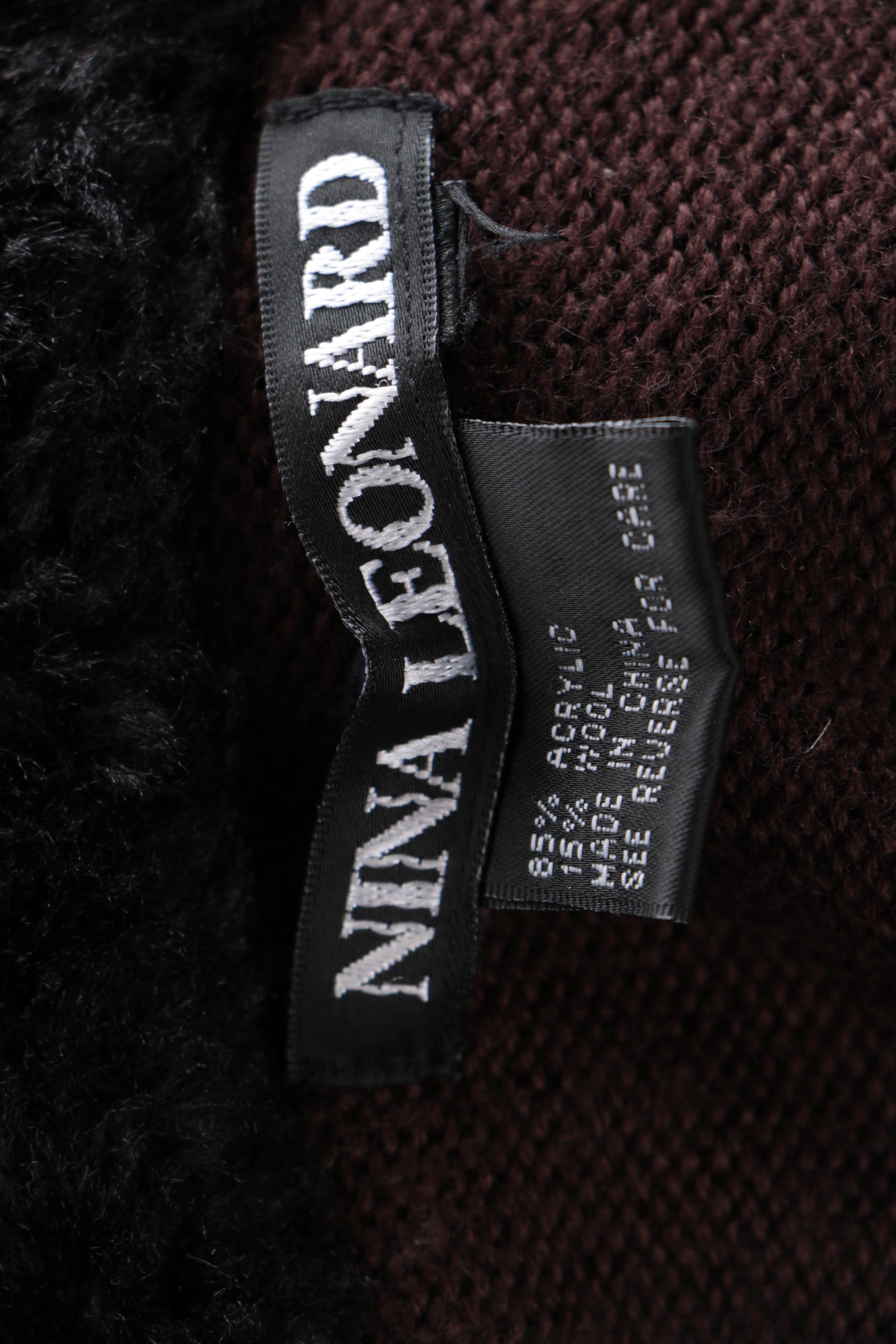 Nina Leonard Sweater With Faux Fur Collar and Jones New York Pants