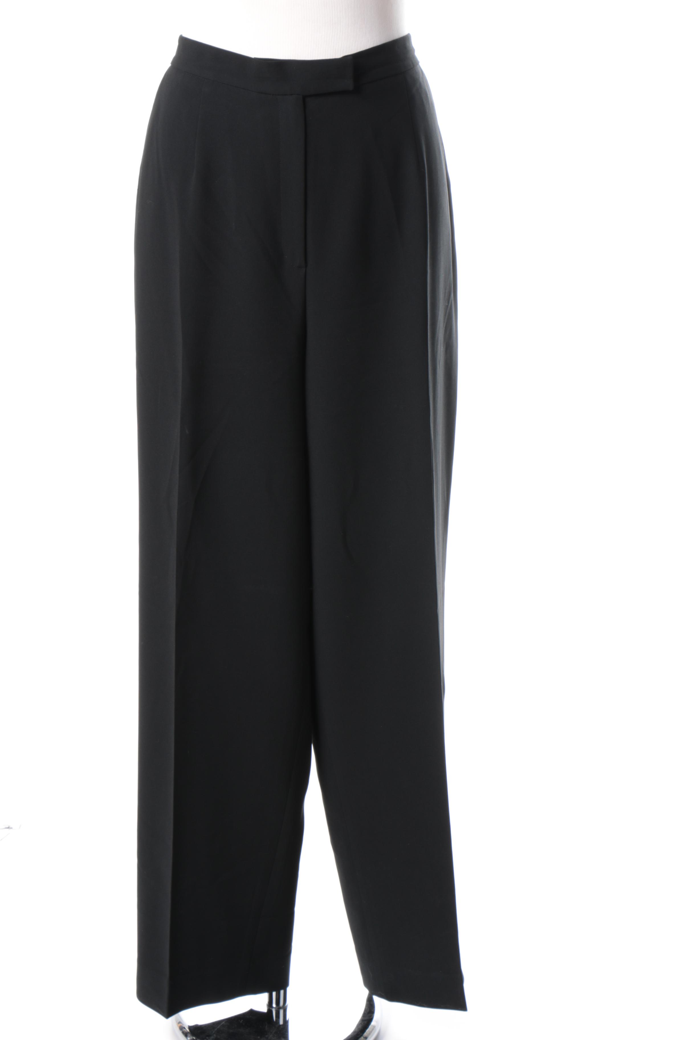 Nina Leonard Sweater With Faux Fur Collar and Jones New York Pants