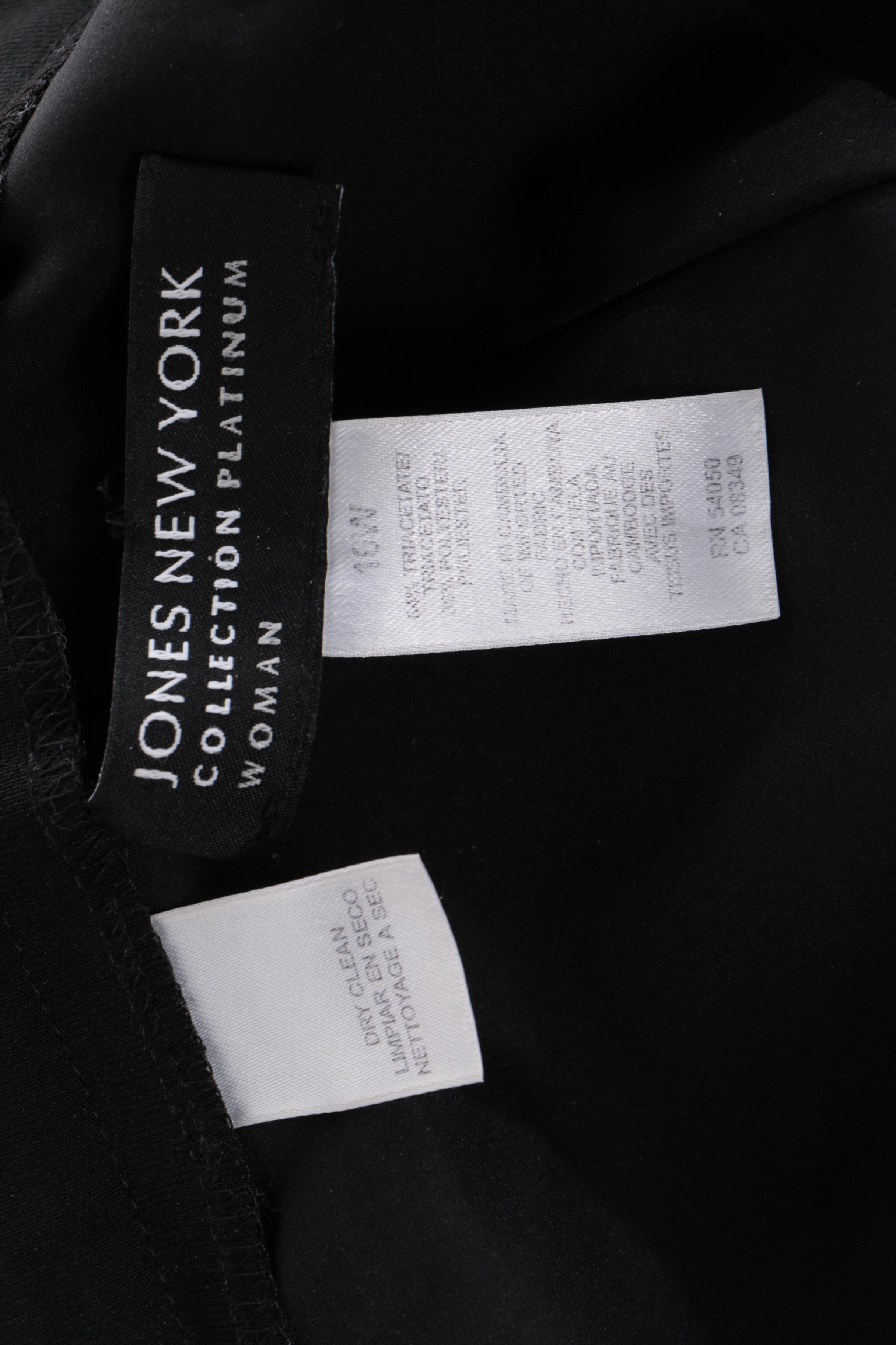 Nina Leonard Sweater With Faux Fur Collar and Jones New York Pants