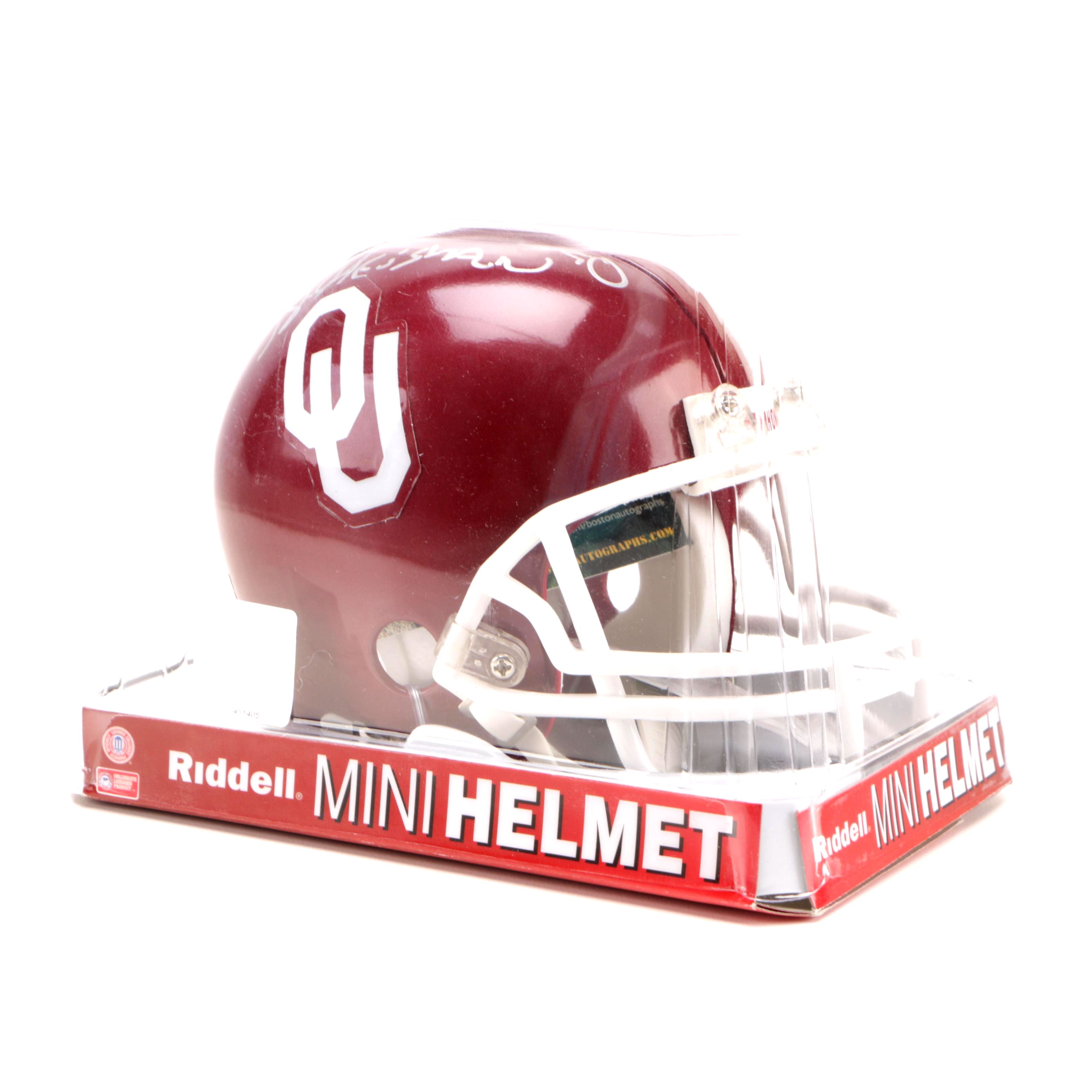 University of Oklahoma Billy Sims Miniature Helmet