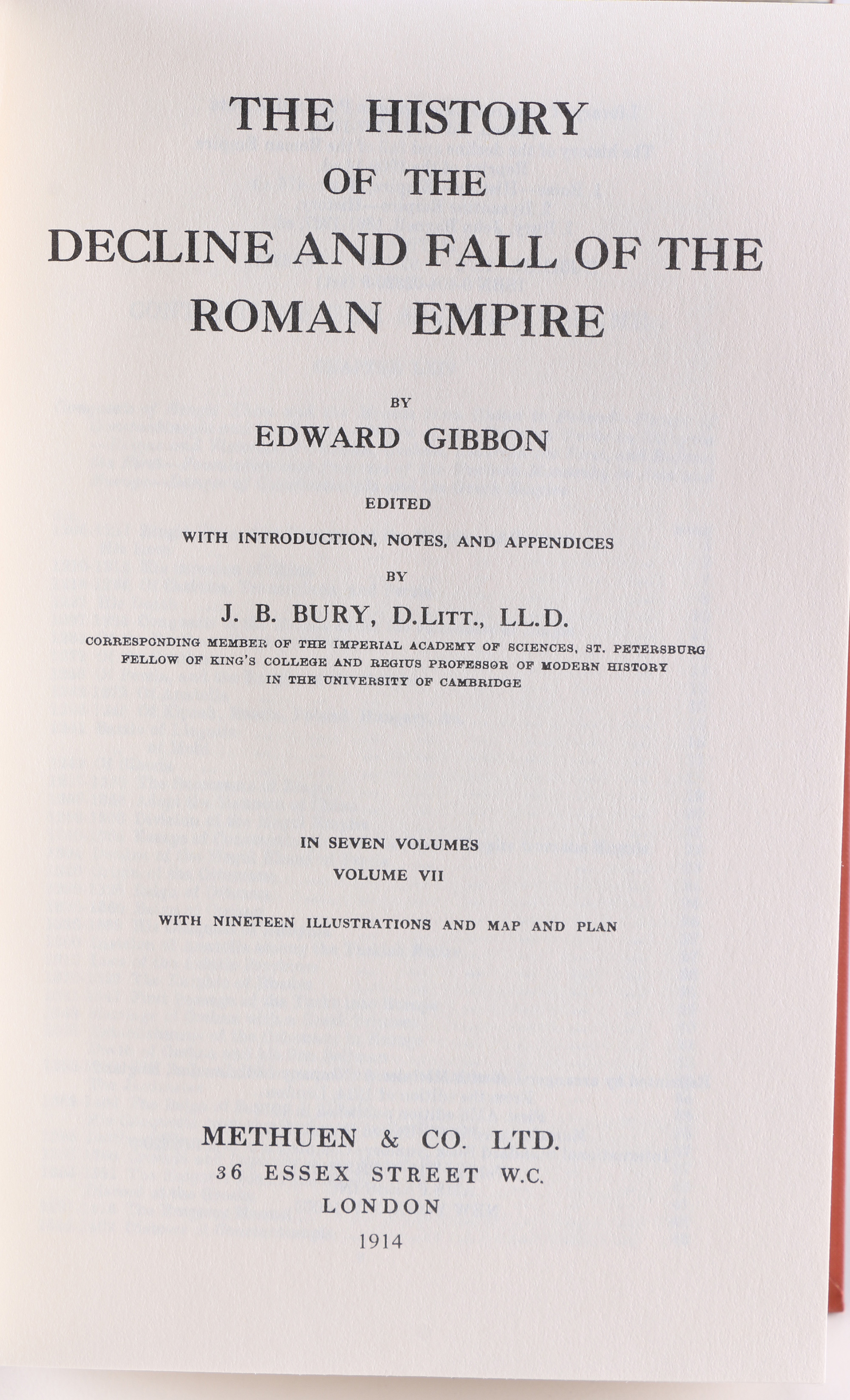 Complete Set of "The Decline and Fall of the Roman Empire" by Edward Gibbon