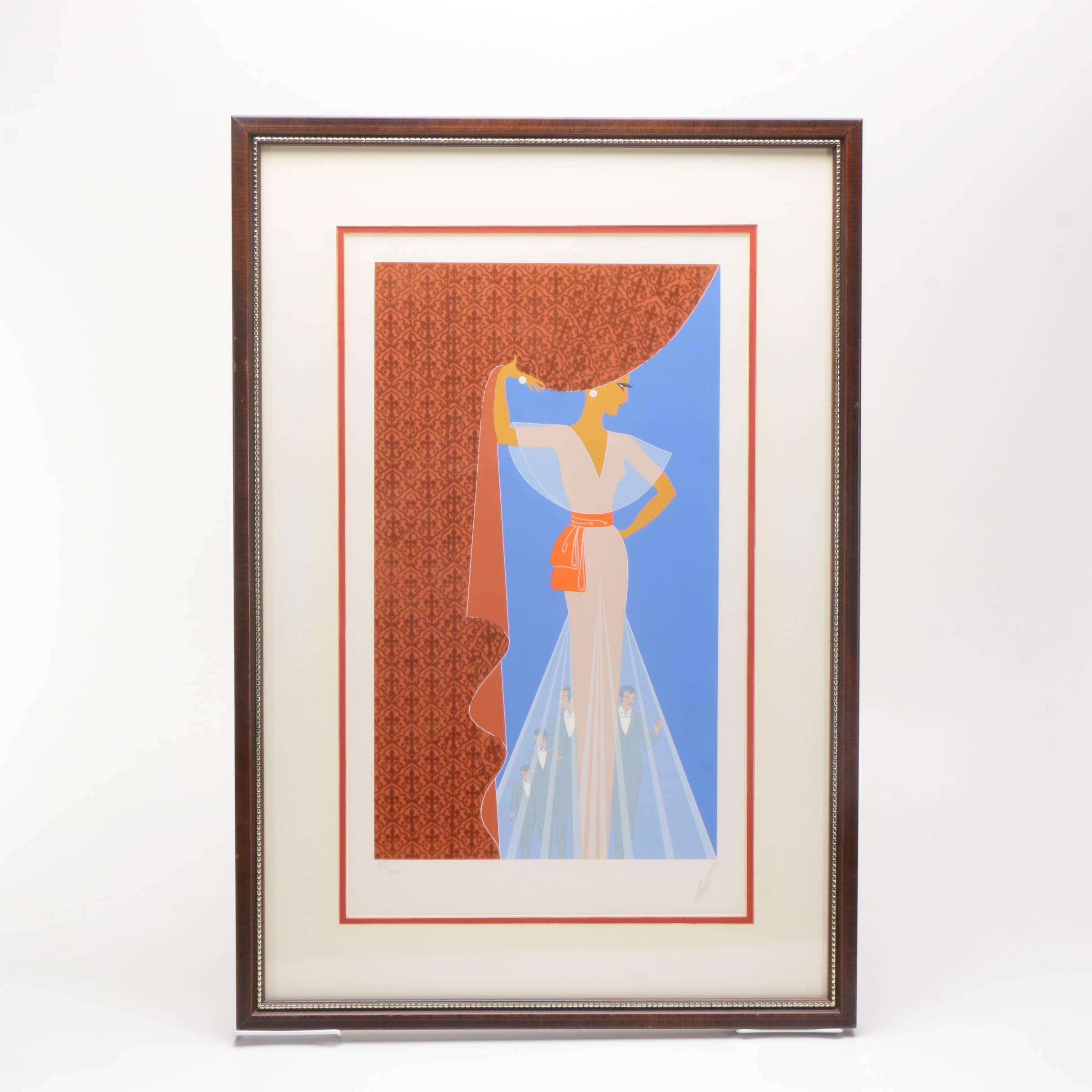 Erté Limited Edition Serigraph "The Curtain"