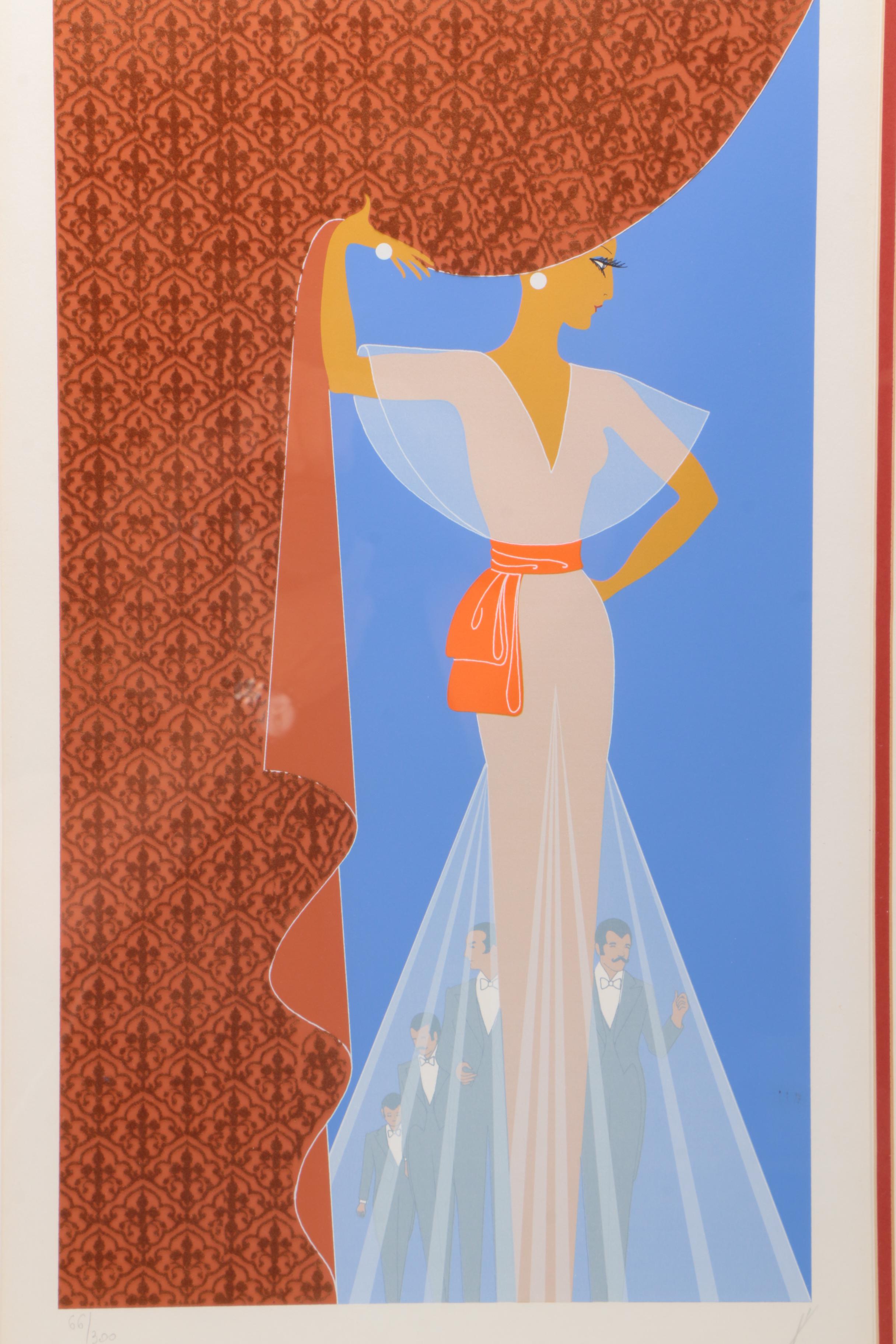 Erté Limited Edition Serigraph "The Curtain"