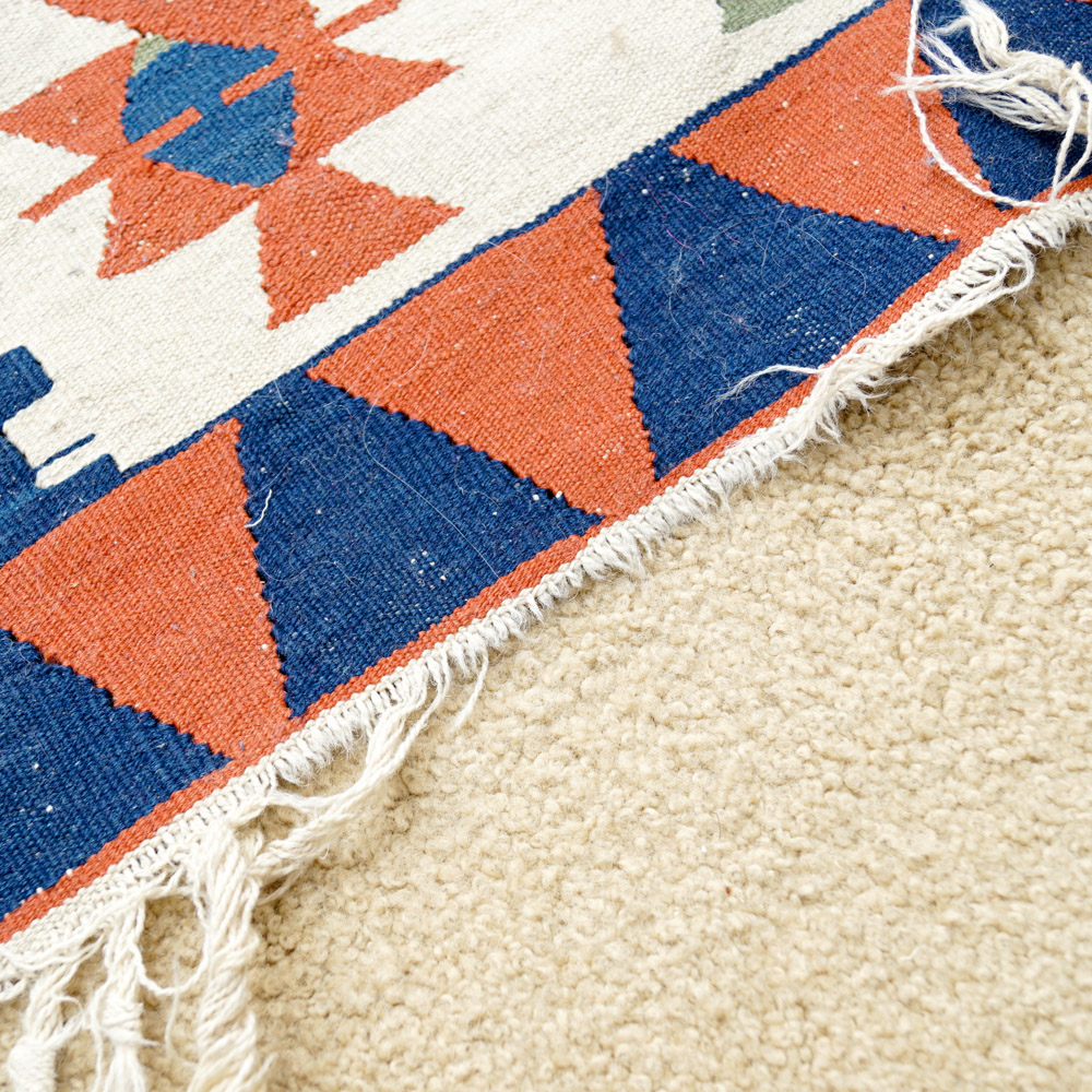 Bold Handwoven Kilim Area Rug