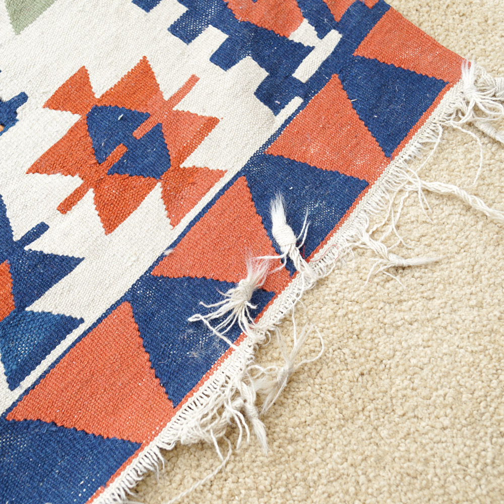 Bold Handwoven Kilim Area Rug