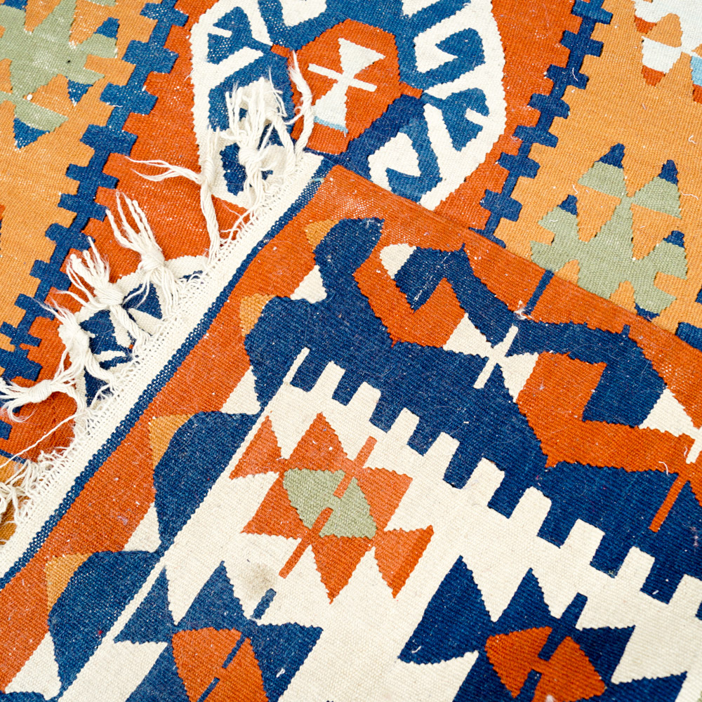 Bold Handwoven Kilim Area Rug