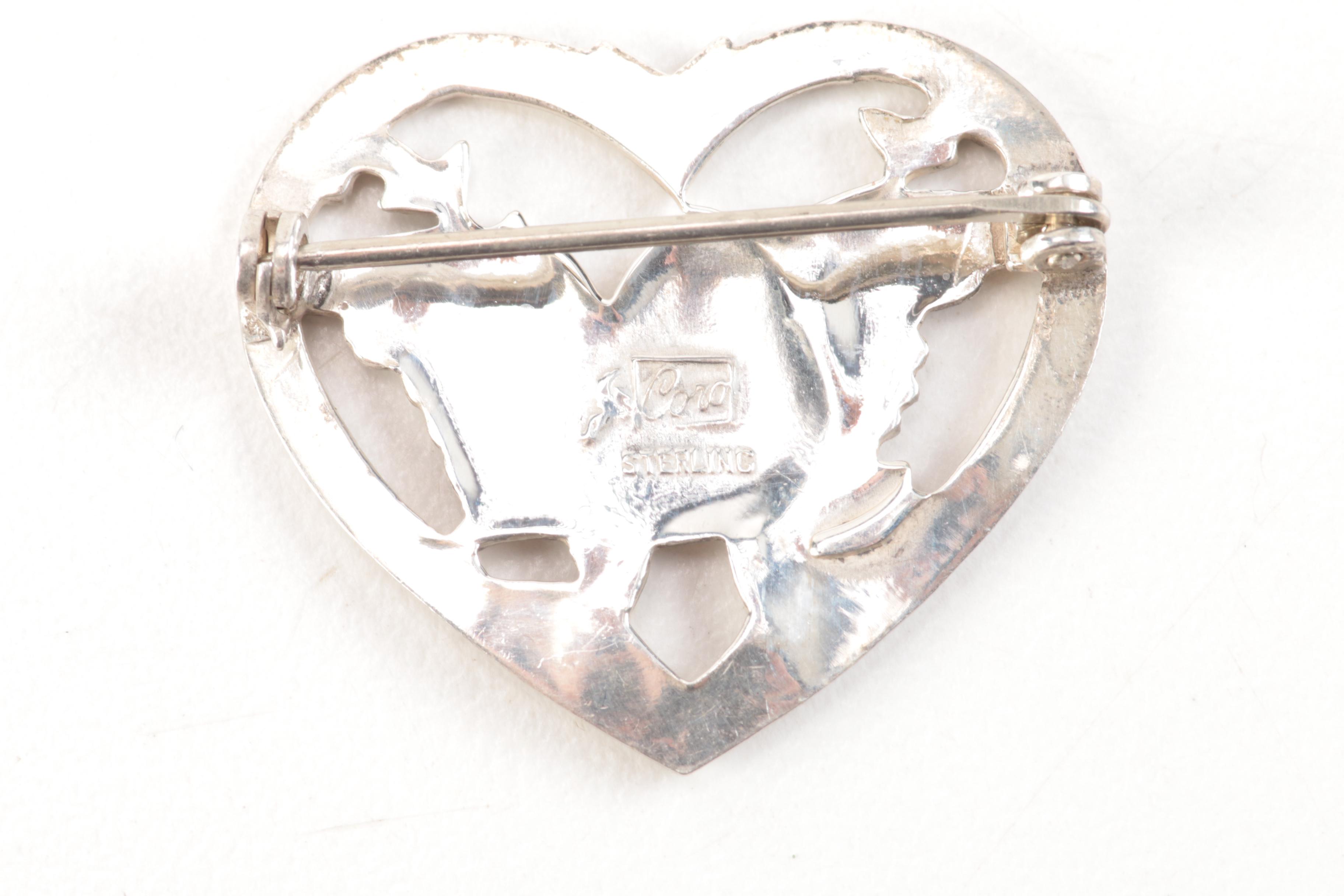 Sterling Silver Brooches Including Danecraft