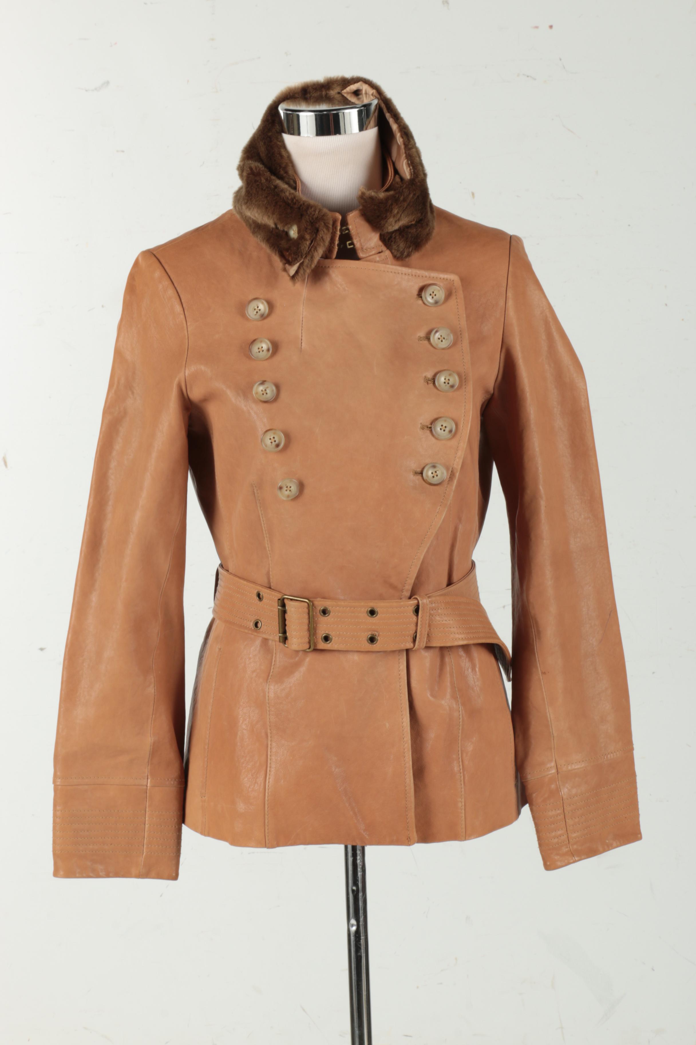 Women's Leather Jackets by Calvin Klein and Anne Klein