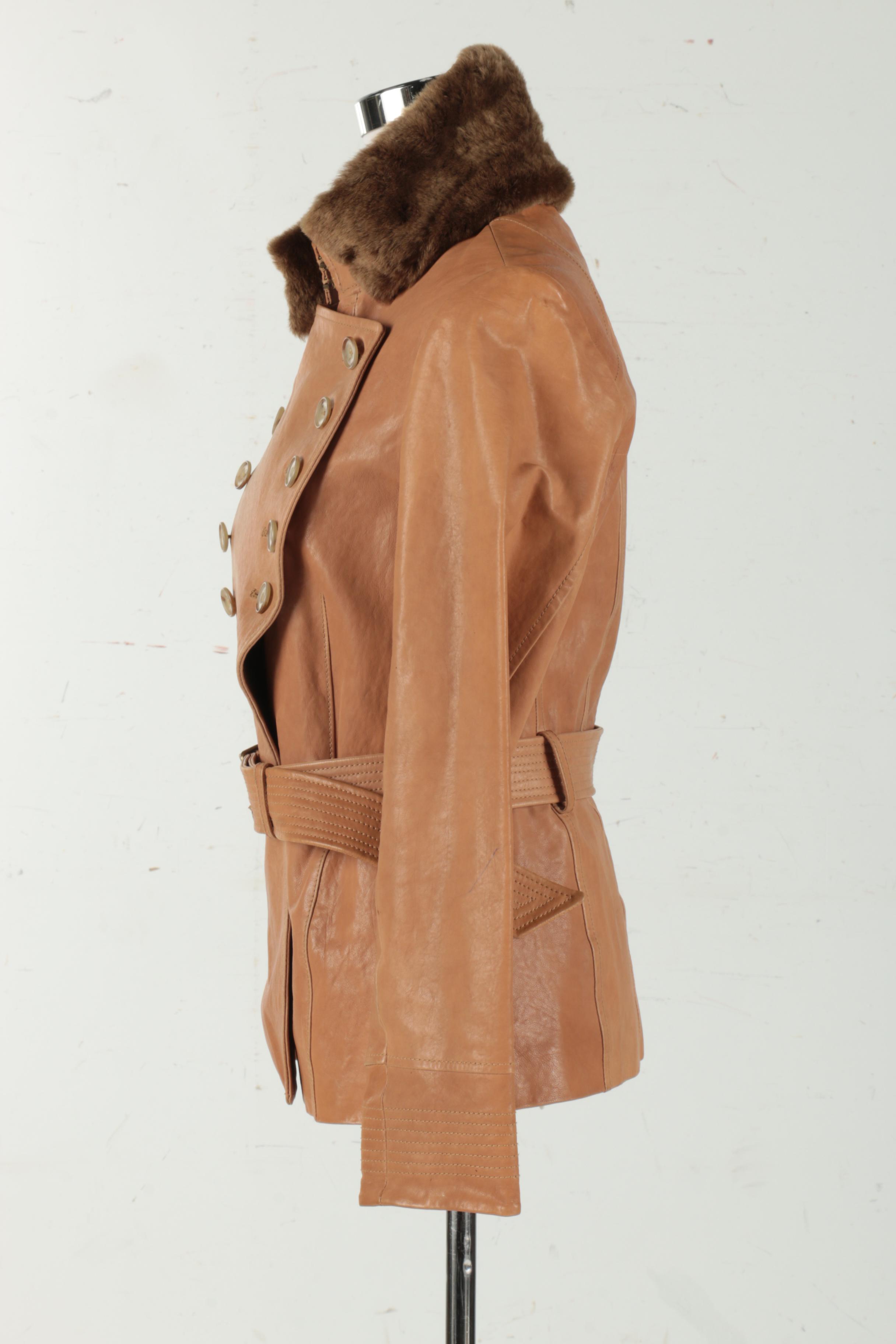 Women's Leather Jackets by Calvin Klein and Anne Klein