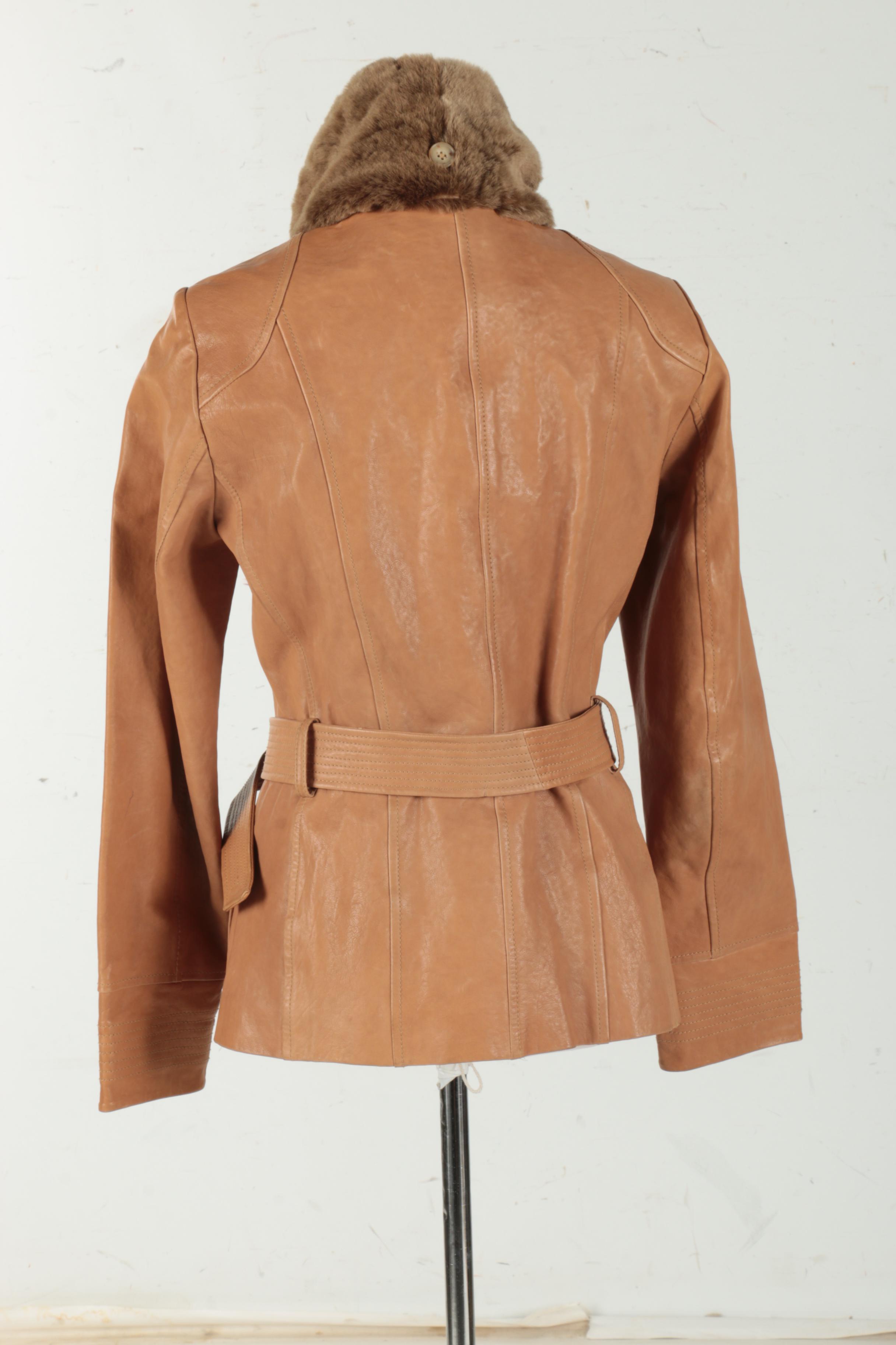 Women's Leather Jackets by Calvin Klein and Anne Klein