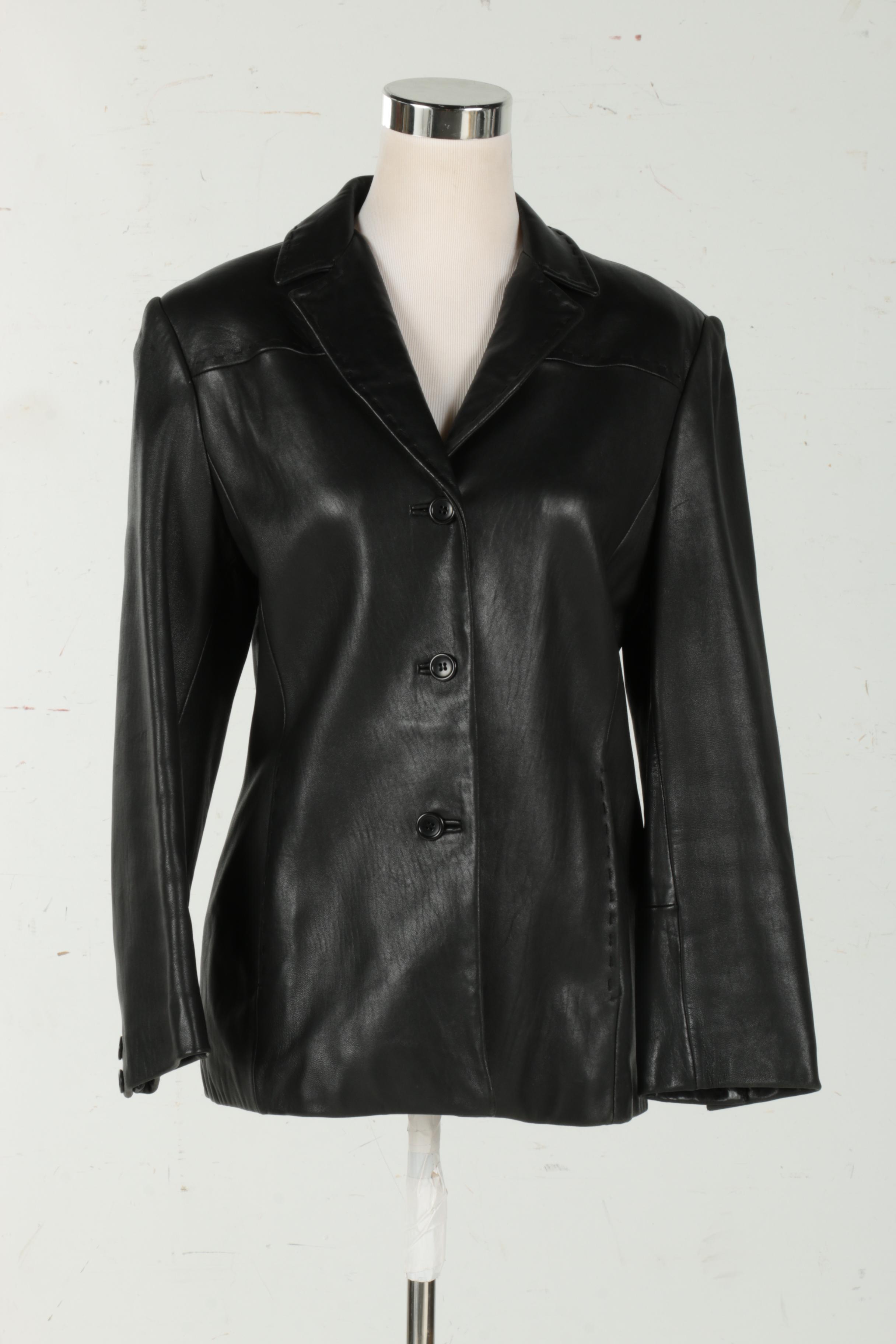 Women's Leather Jackets by Calvin Klein and Anne Klein