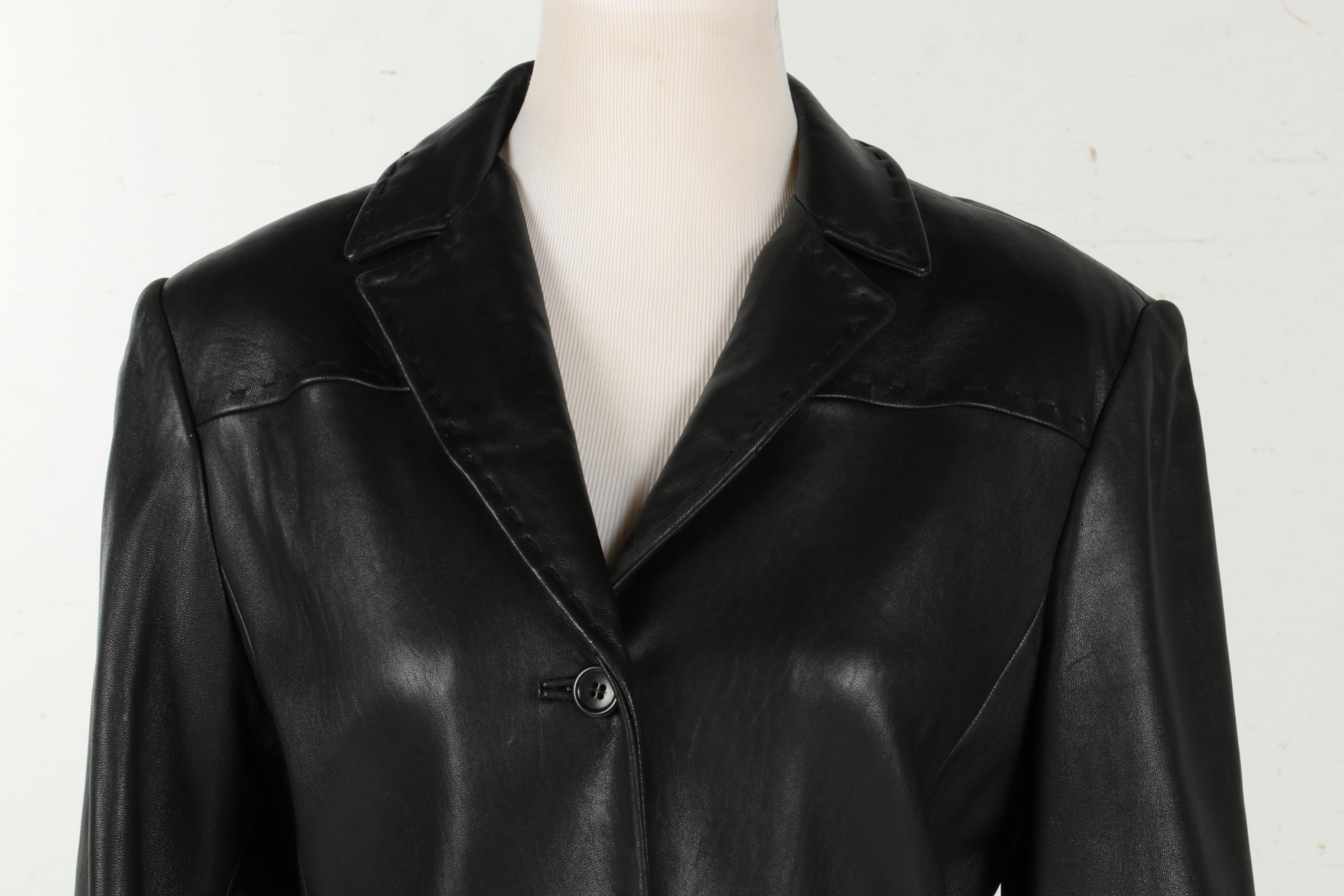 Women's Leather Jackets by Calvin Klein and Anne Klein
