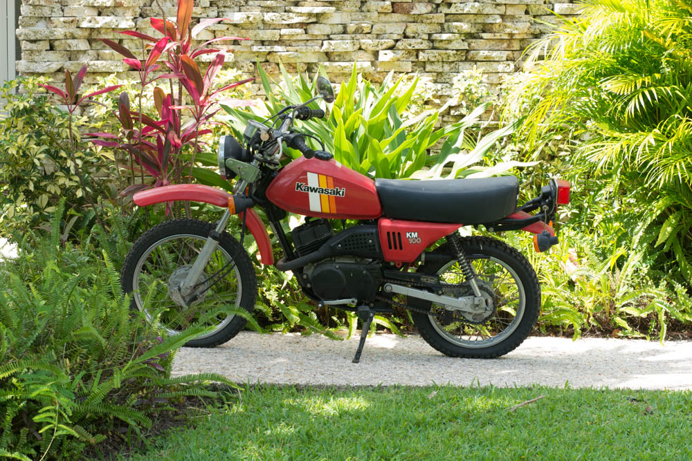 Kawasaki KM 100 Red Motorcycle