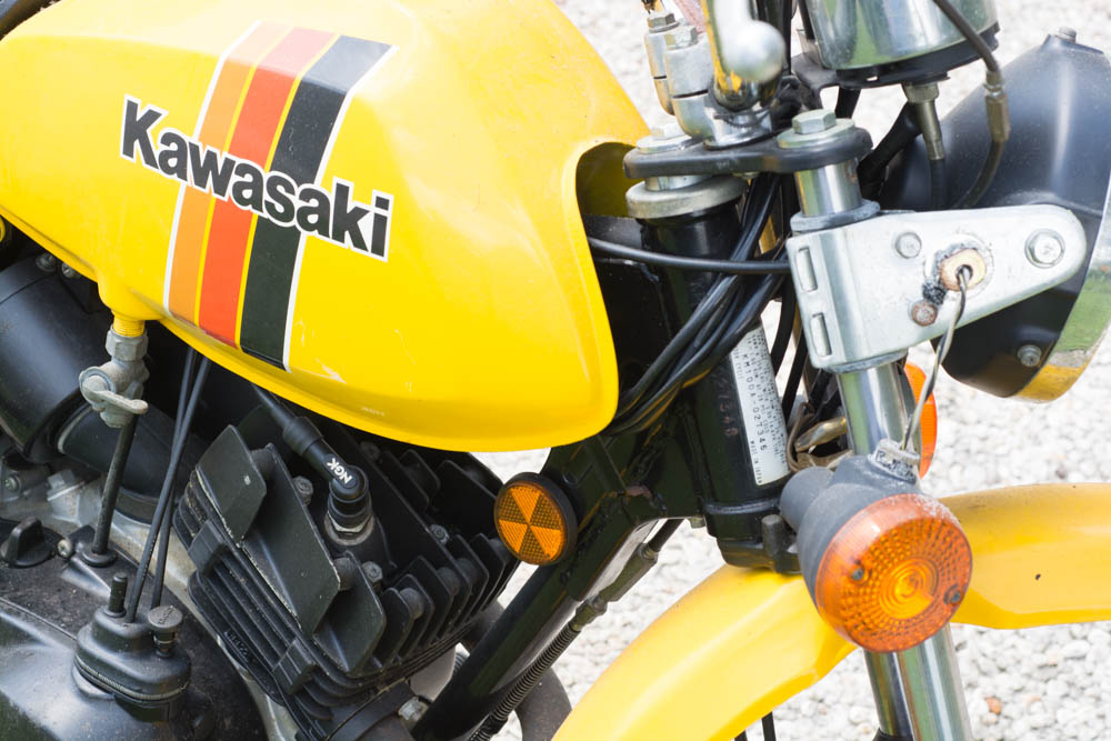 Kawasaki KM 100 Yellow Motorcycle
