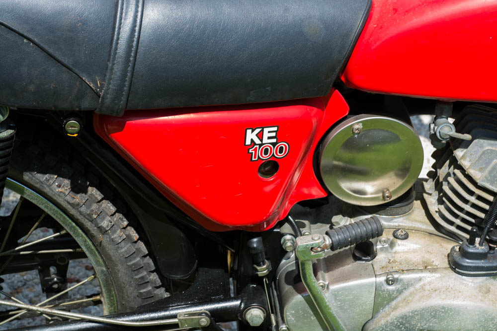 Kawasaki Red and Black KE 100