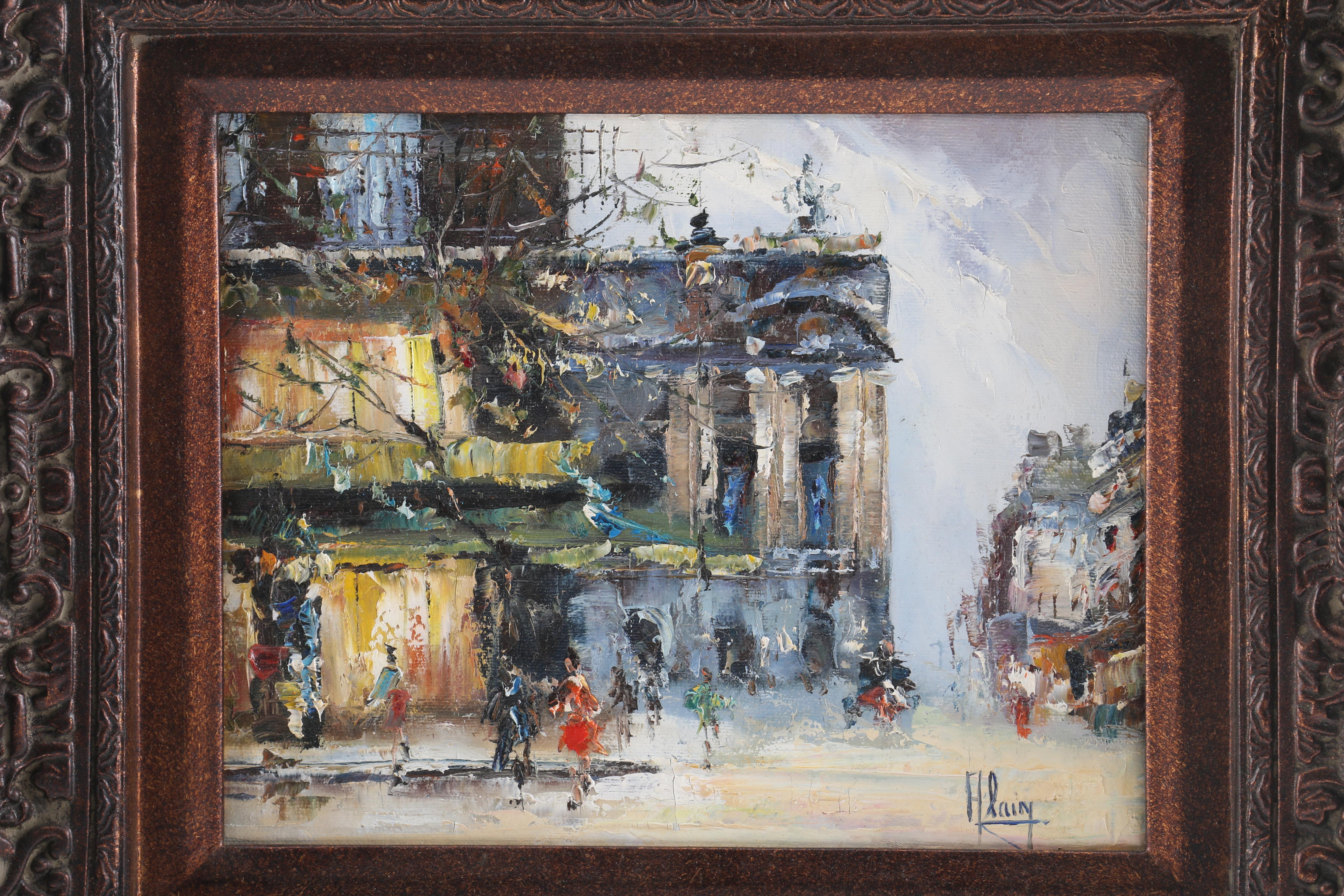 Oil Painting on Canvas of a Parisian Street Scene