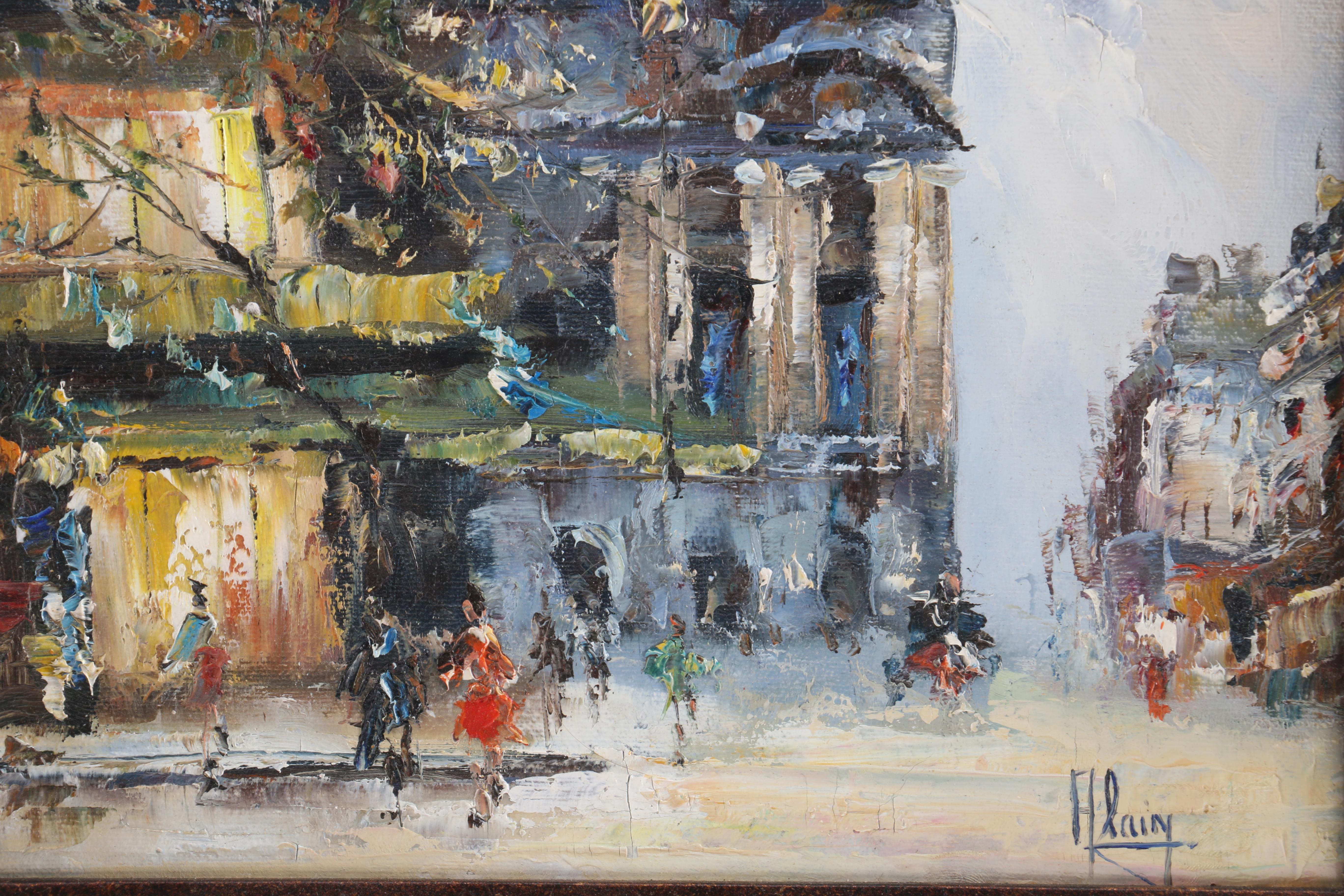 Oil Painting on Canvas of a Parisian Street Scene