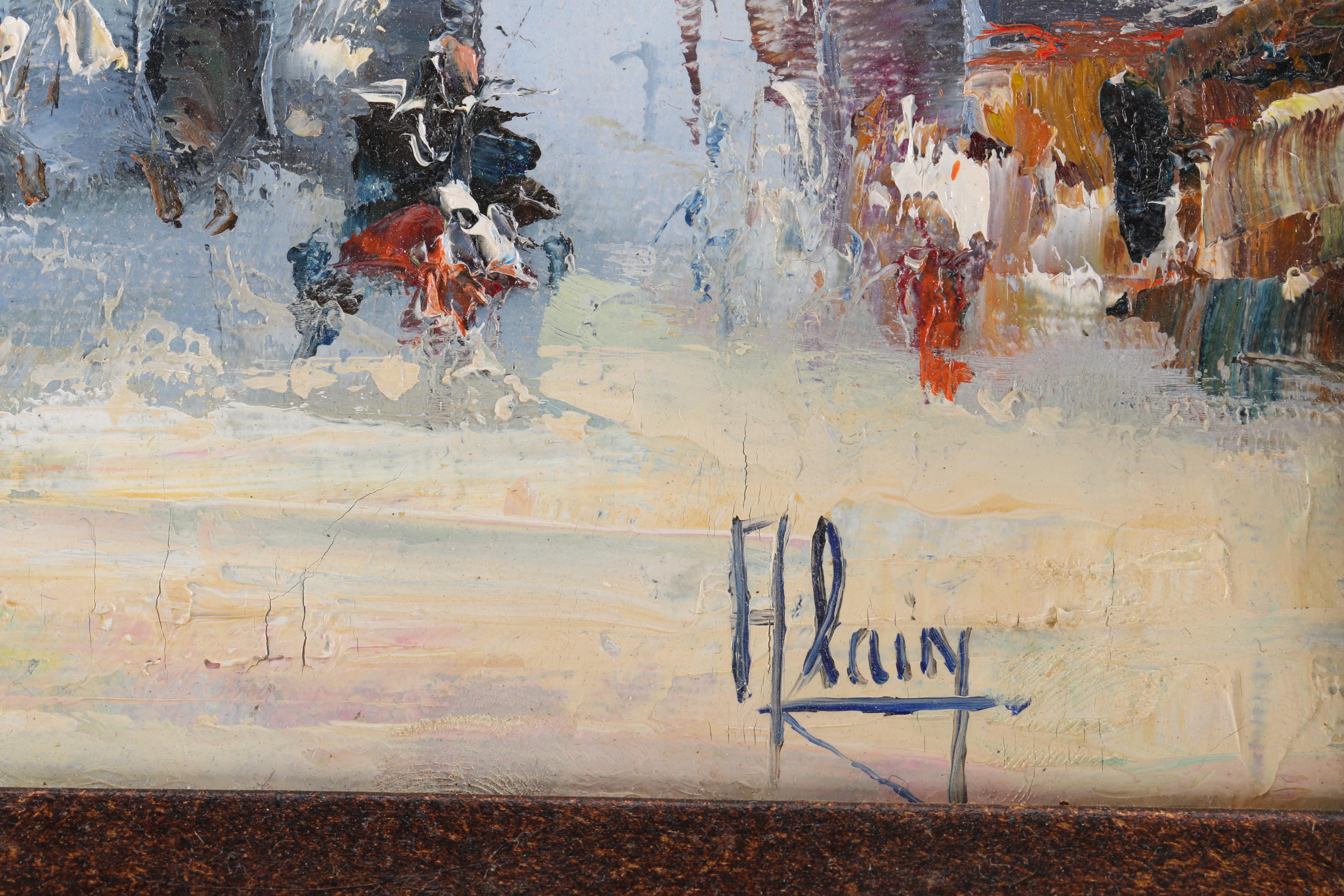 Oil Painting on Canvas of a Parisian Street Scene