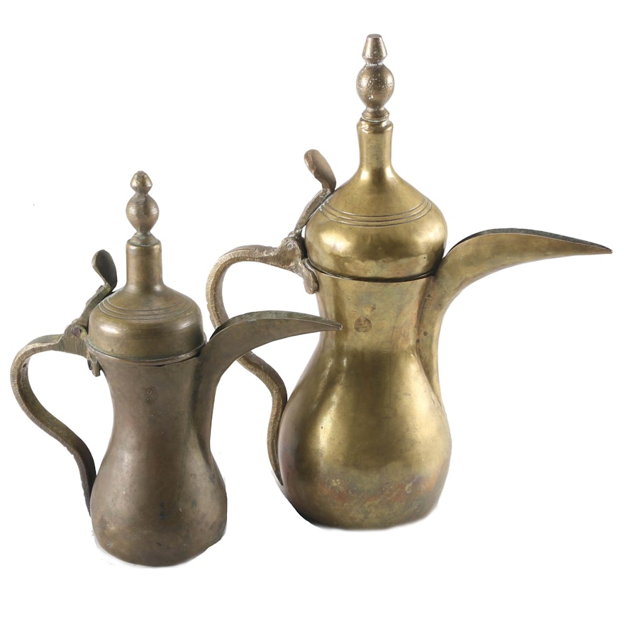 Vintage Brass Turkish Style Teapots