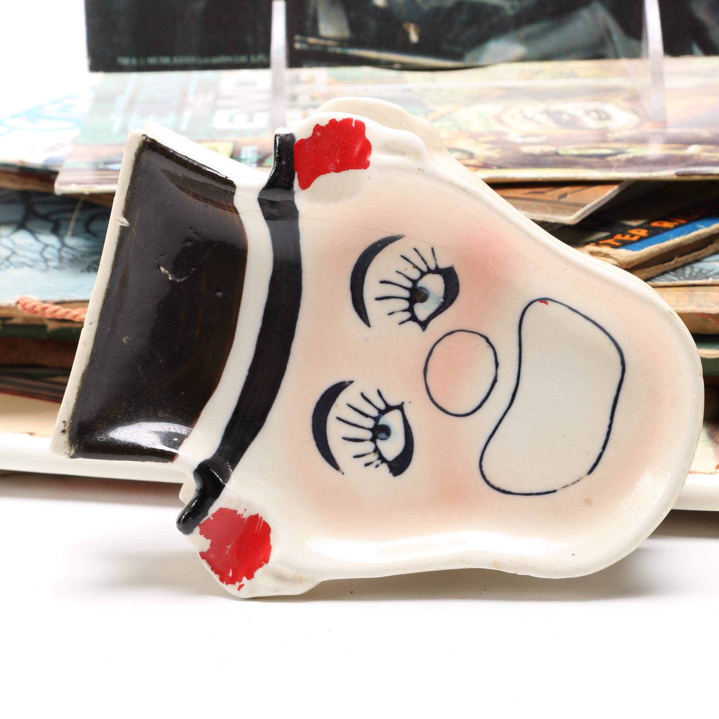 Vintage Children's Books Including 1980s Read-Along Records