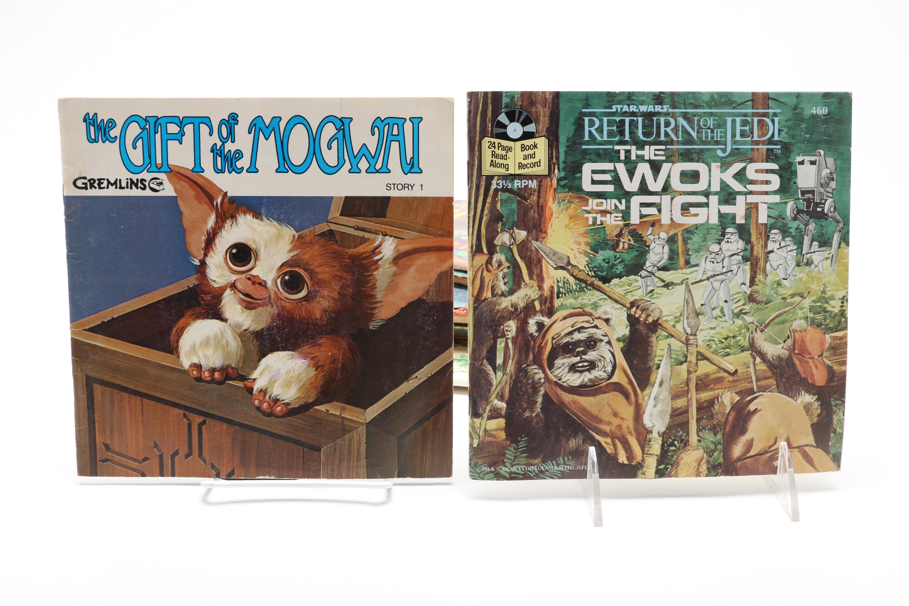 Vintage Children's Books Including 1980s Read-Along Records