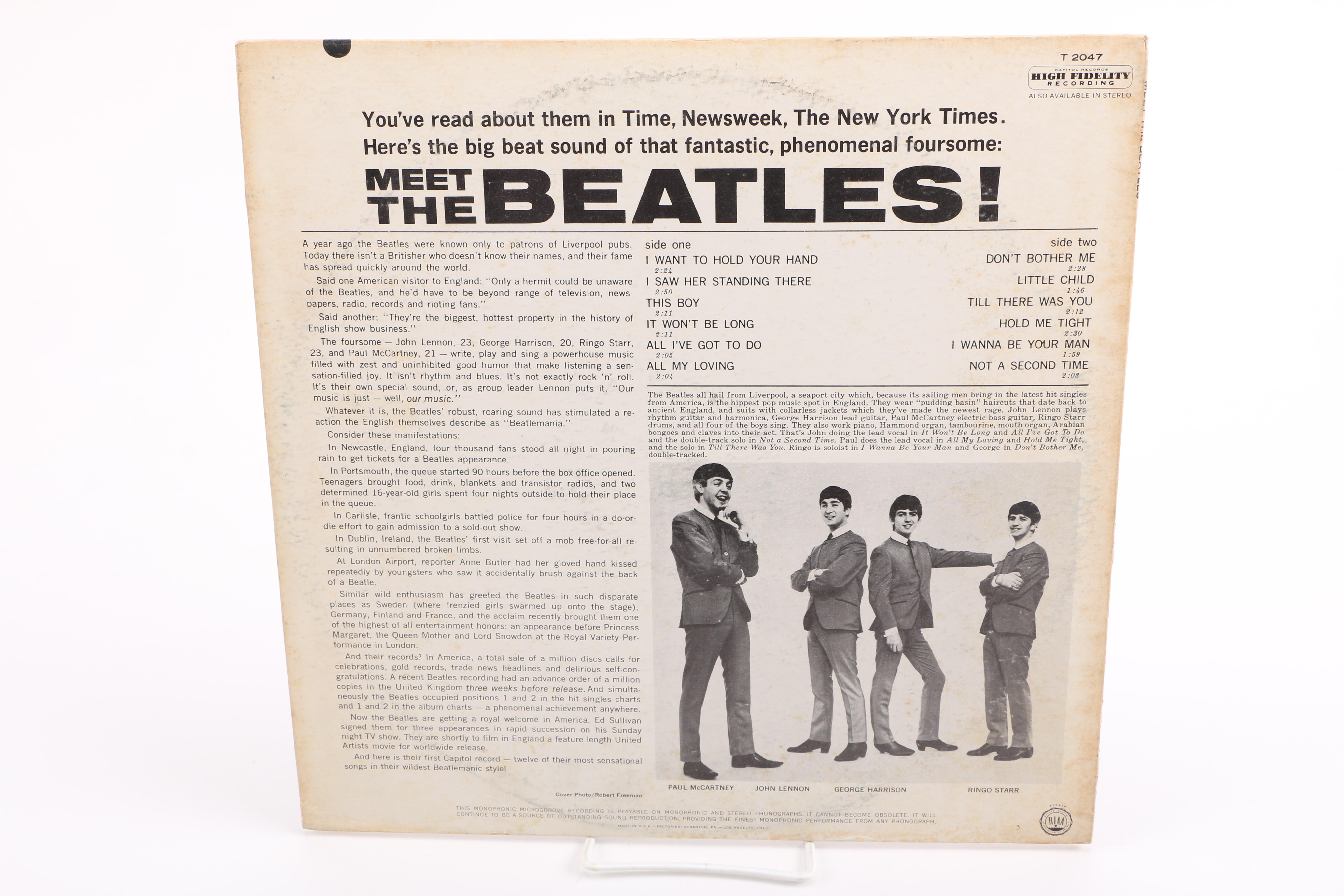 The Beatles "Let It Be" and "Meet the Beatles!" LPs