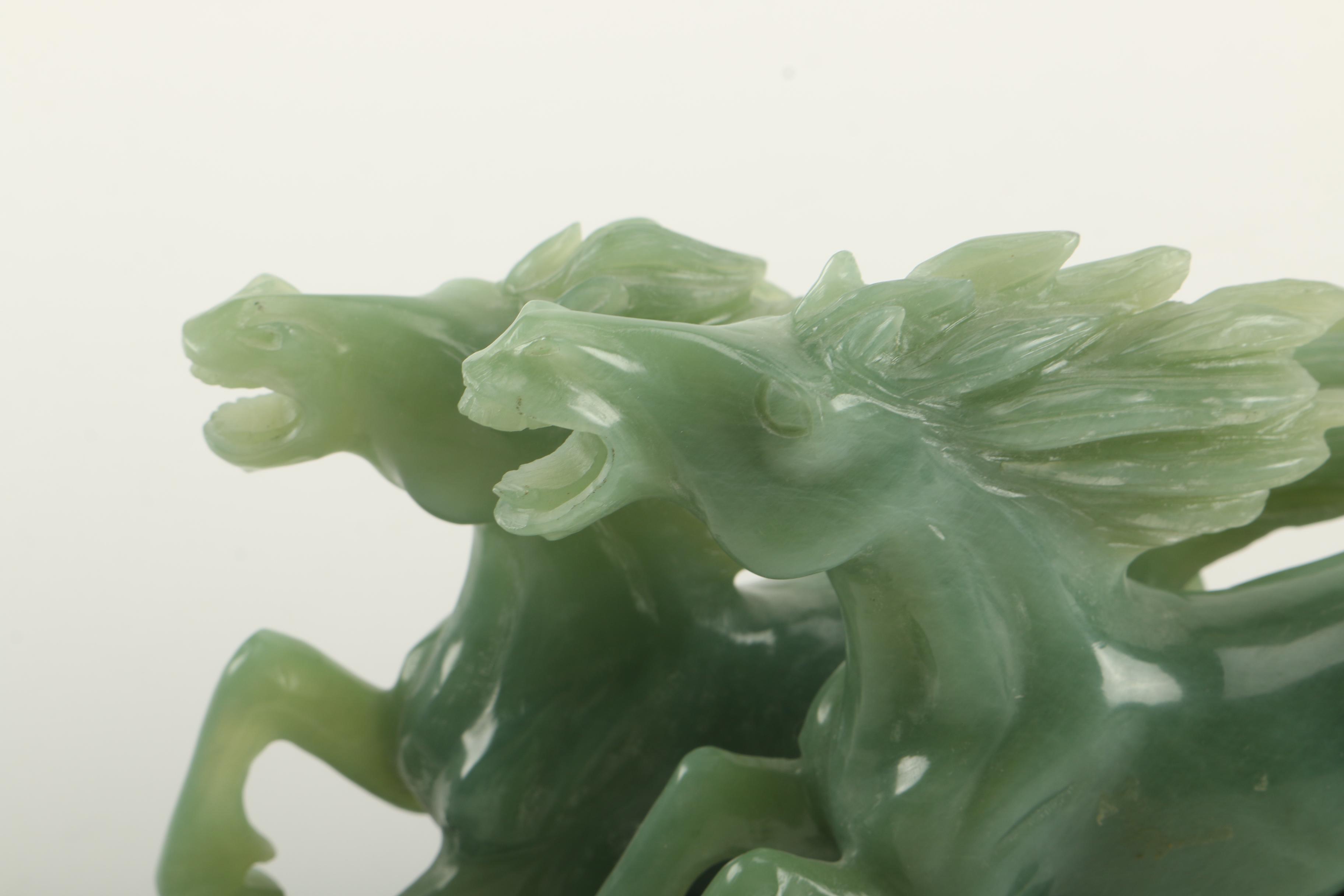 Bowenite Carved Galloping Horse Figurines