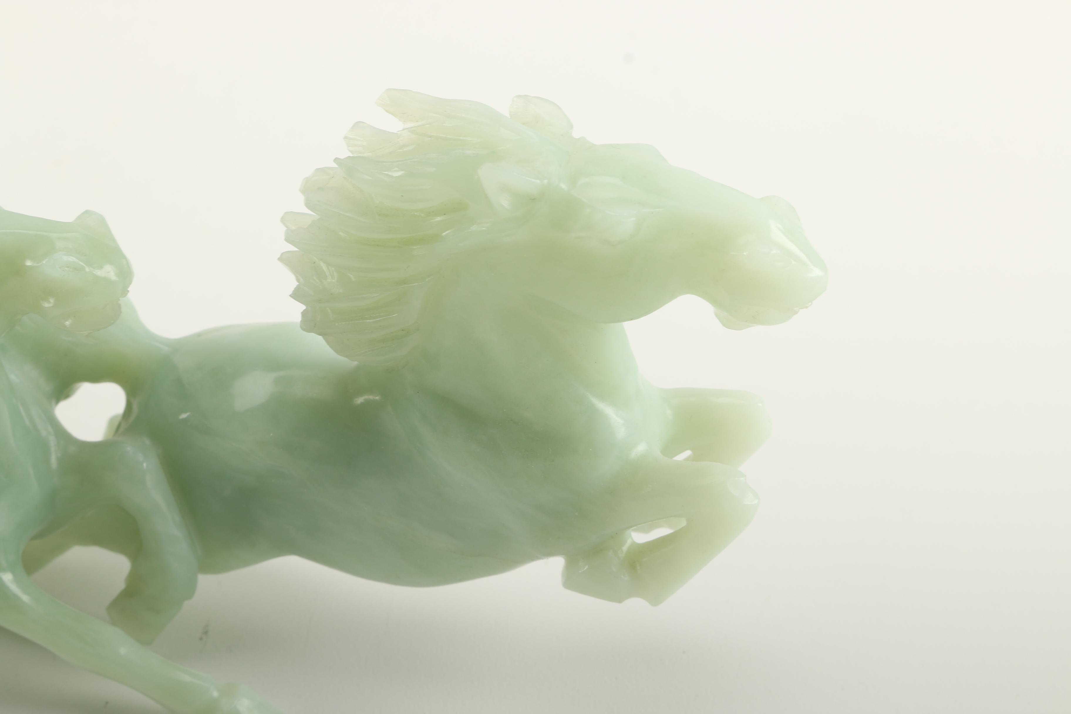 Bowenite Carved Galloping Horse Figurines