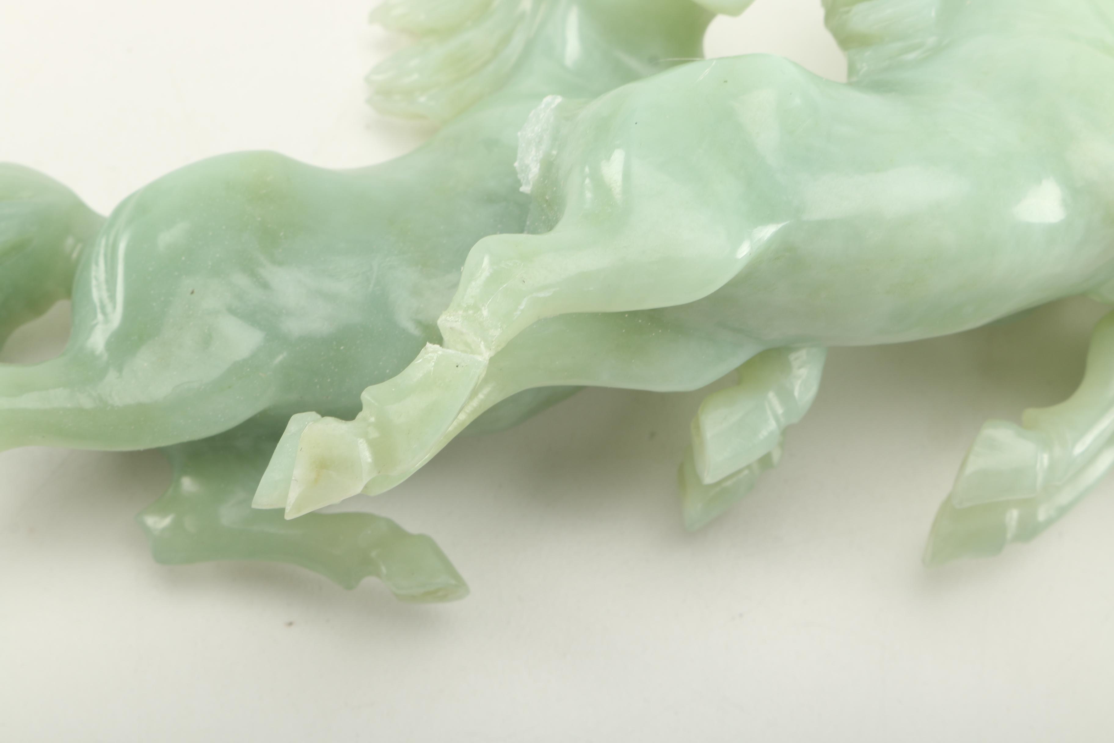 Bowenite Carved Galloping Horse Figurines