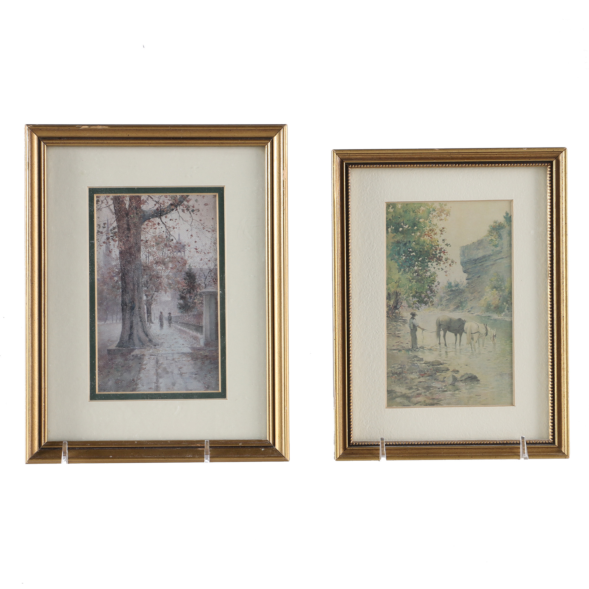 Offset Lithographs After Paul Sawyier "View of Wapping Street" and "Pinnacle Rock On The Elkhorn"