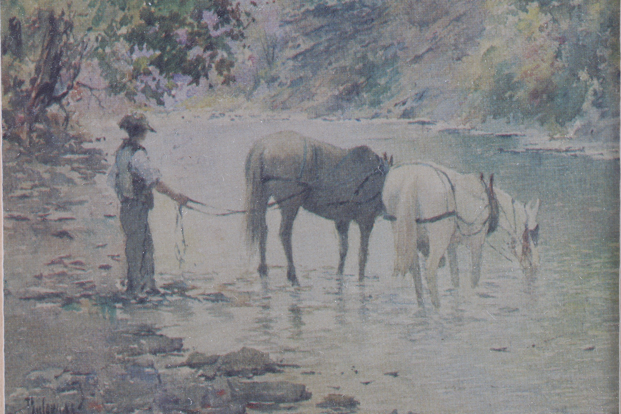 Offset Lithographs After Paul Sawyier "View of Wapping Street" and "Pinnacle Rock On The Elkhorn"
